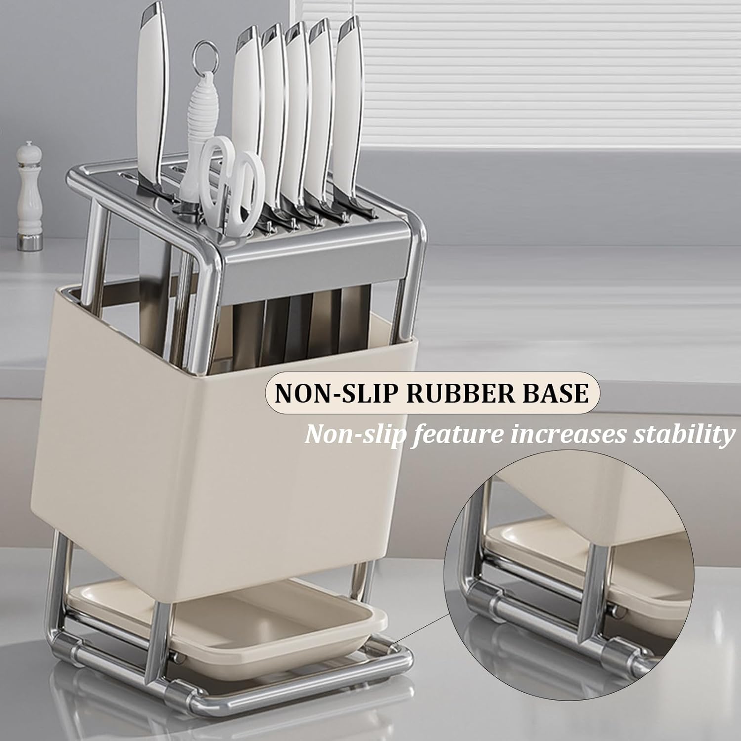 Stainless Steel Knife Holder with Slots KoudHug