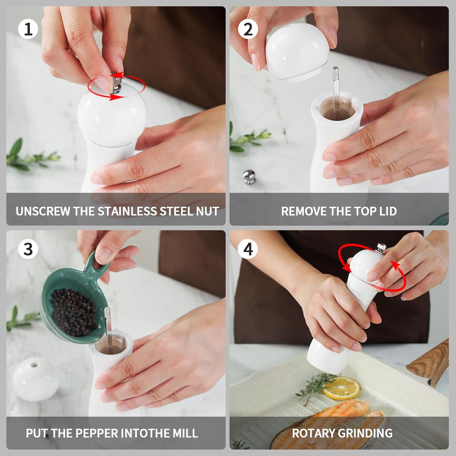 Premium Salt and Pepper Grinder Set