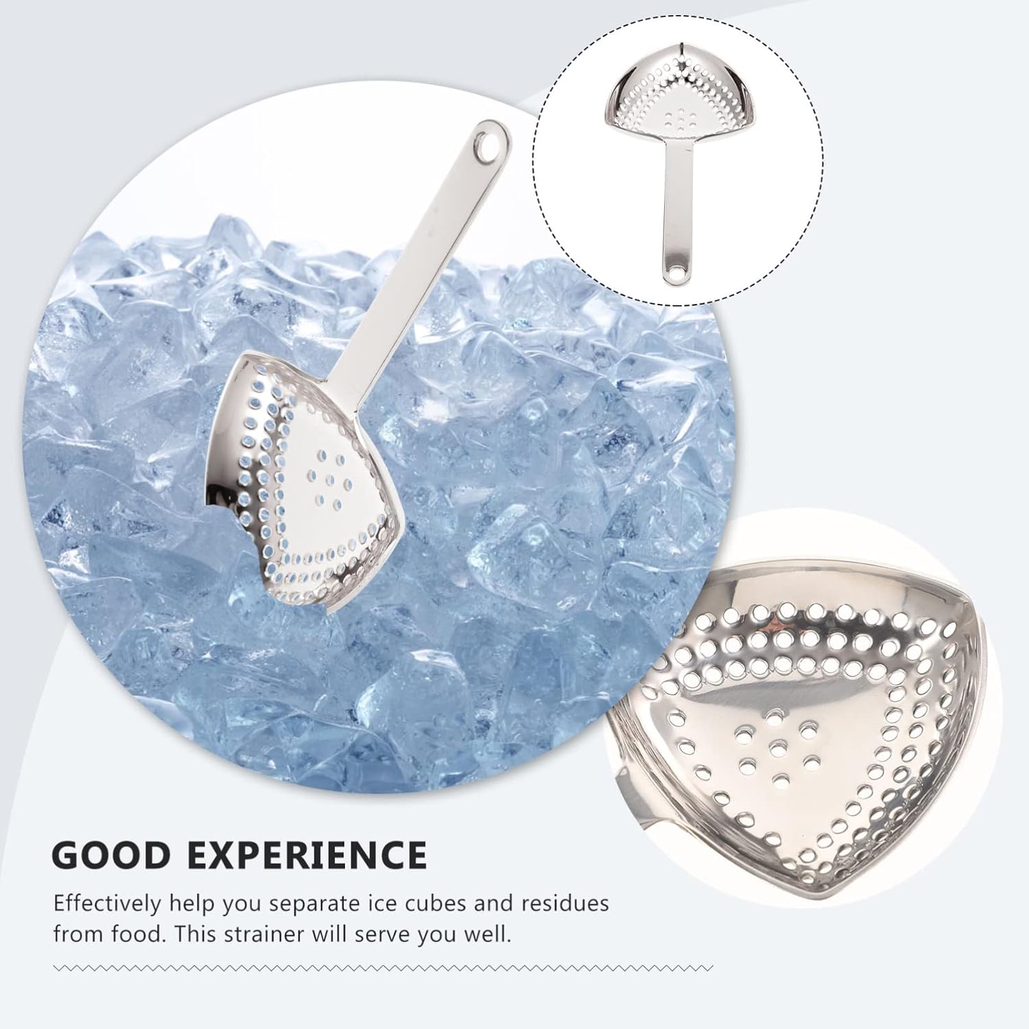 Hemoton Stainless Steel Cocktail Strainer - Bar Kitchen Essential