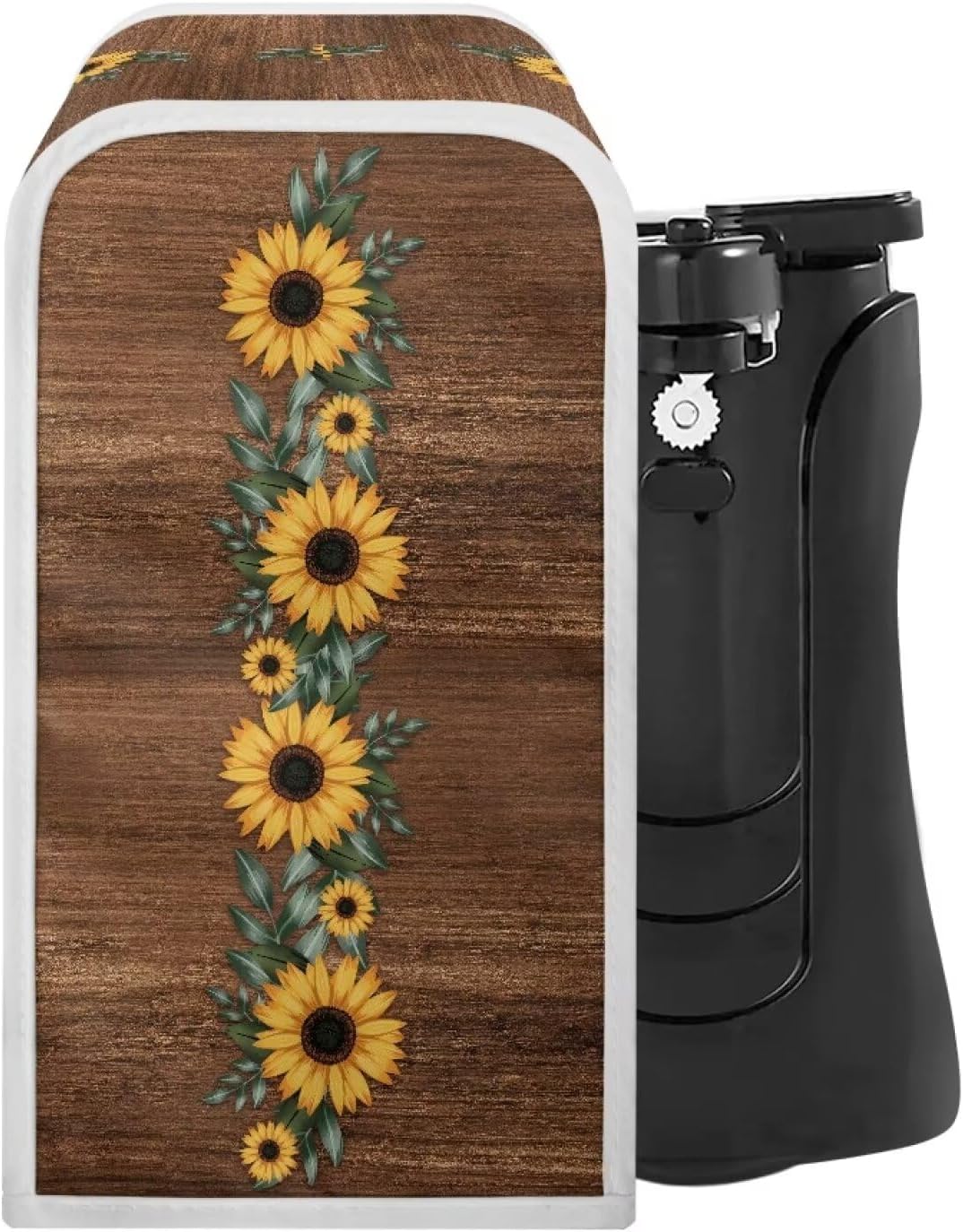 Sunflower Wood Can Opener Dust Cover Clean Protect Electric Can Opener