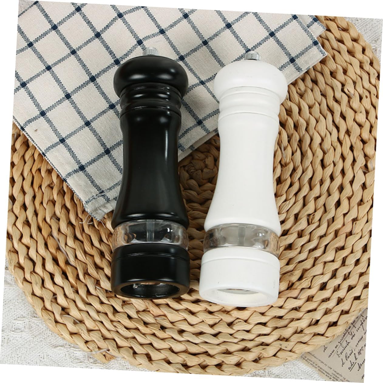Manual Pepper Mill 6-Inch Set for Sea Salt Shaker