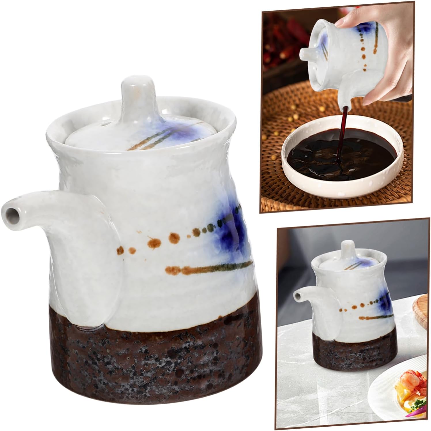 FE Aloha Japanese Style Ceramic Soy Sauce Dispenser