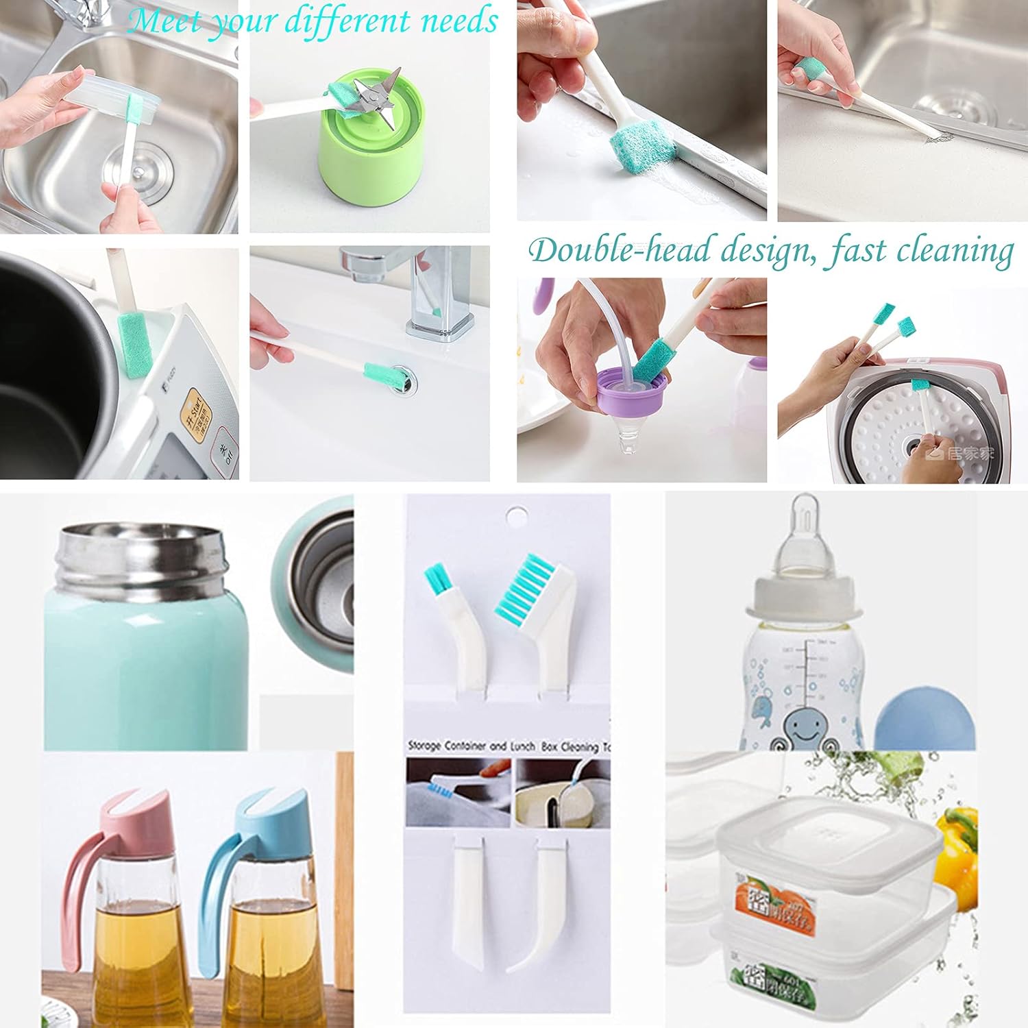 5-Piece Premium Kitchen Cleaning Kit with 3D Design