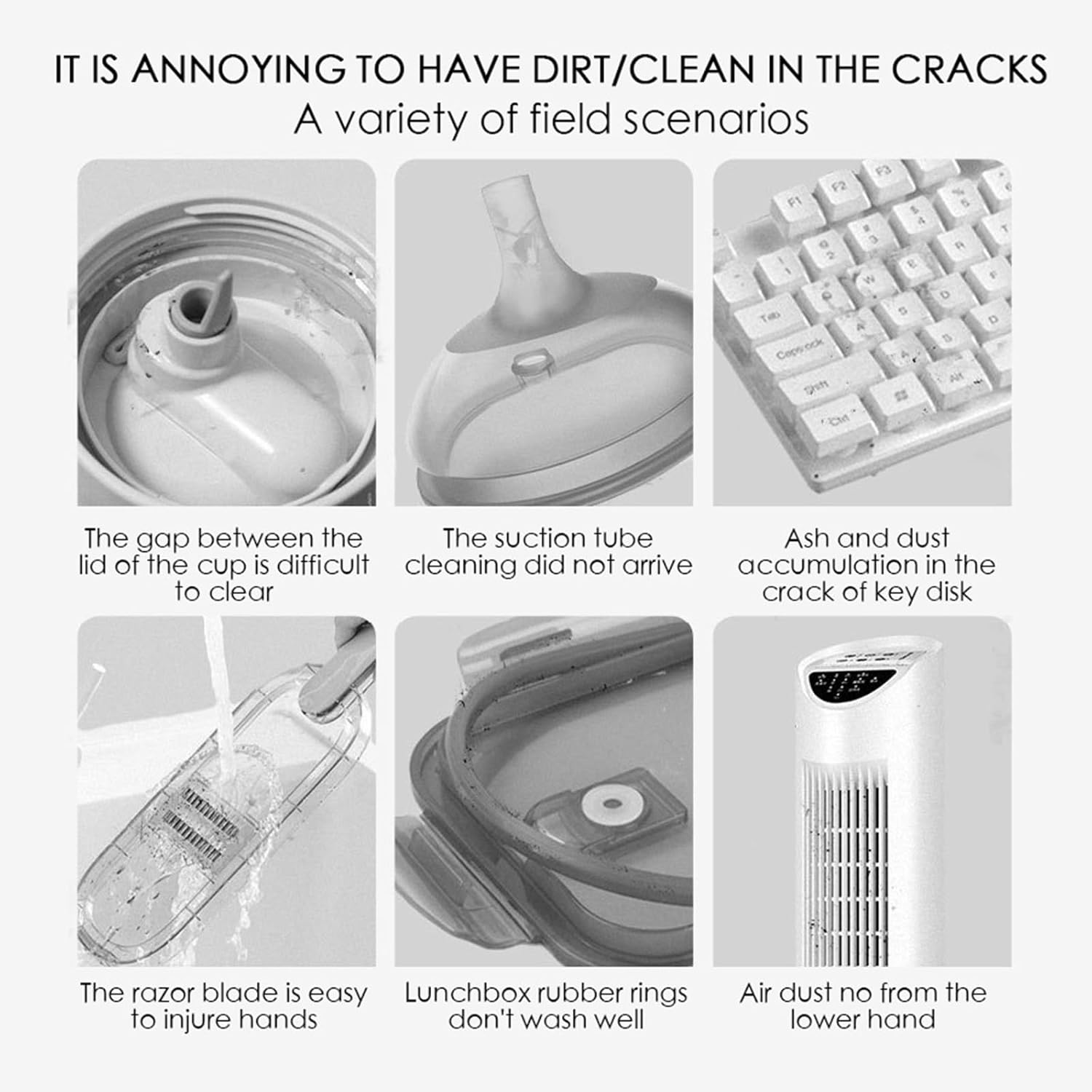 3-in-1 Cup Lid Cleaner Set for Home Kitchen