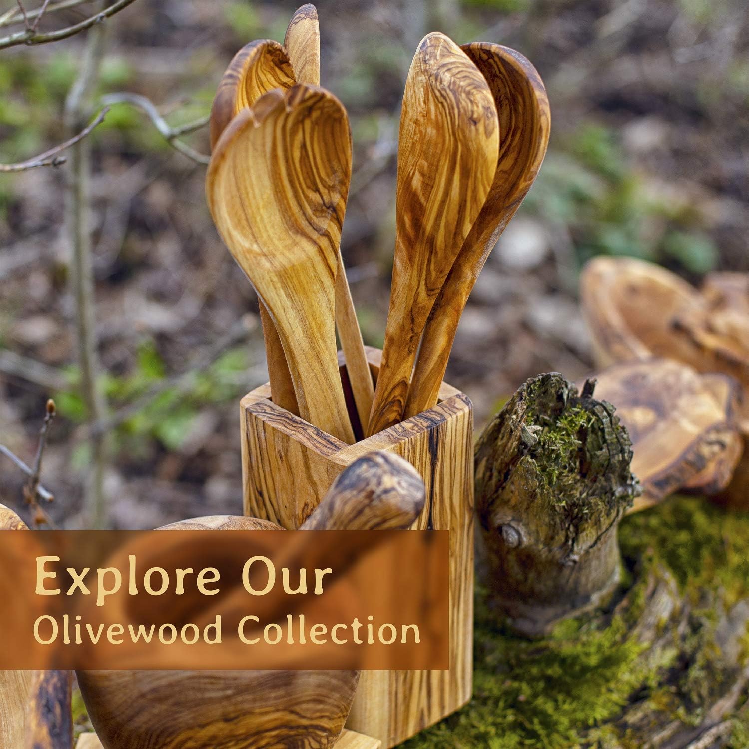 Natural Wood Knife Holder