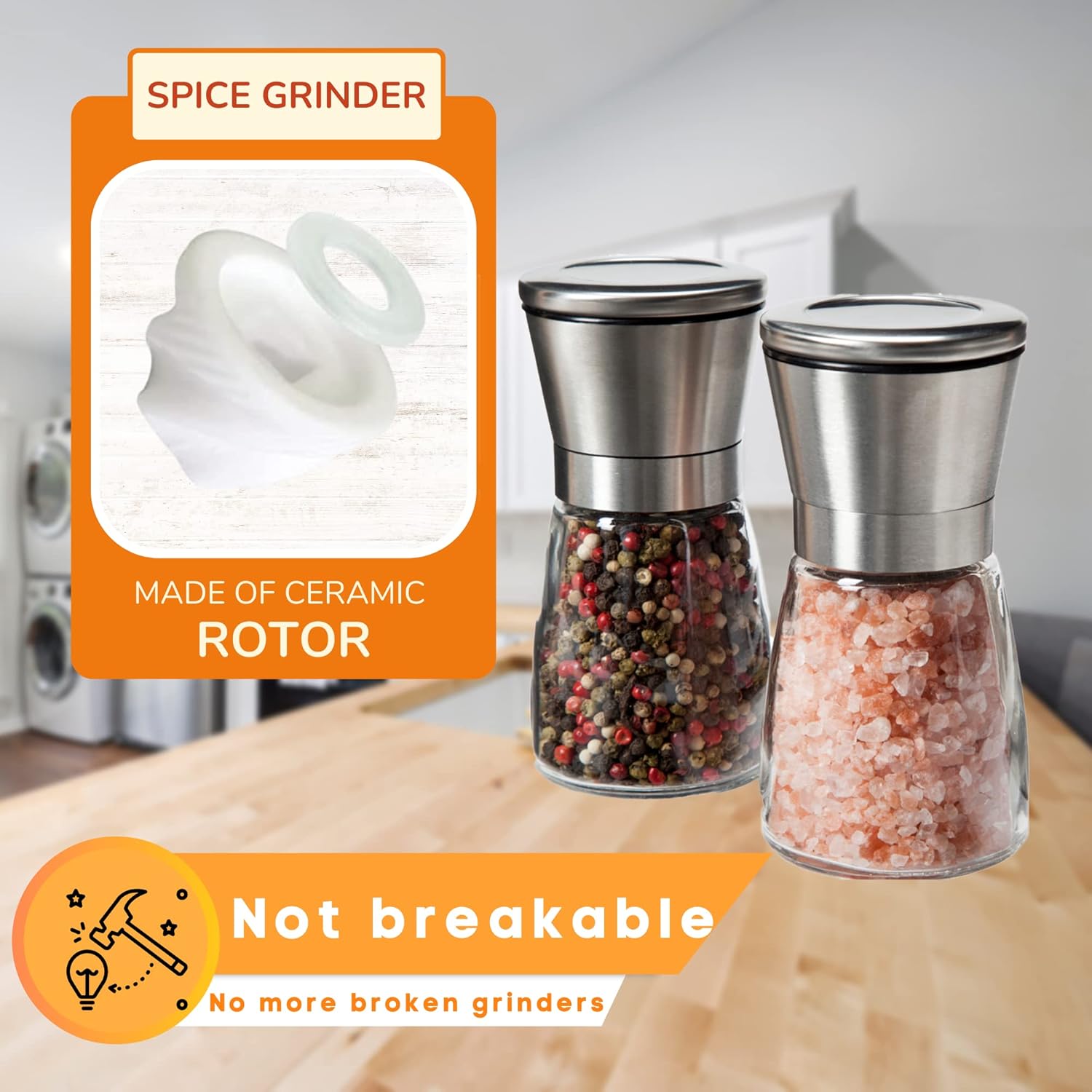 Professional Salt and Pepper Grinder Set