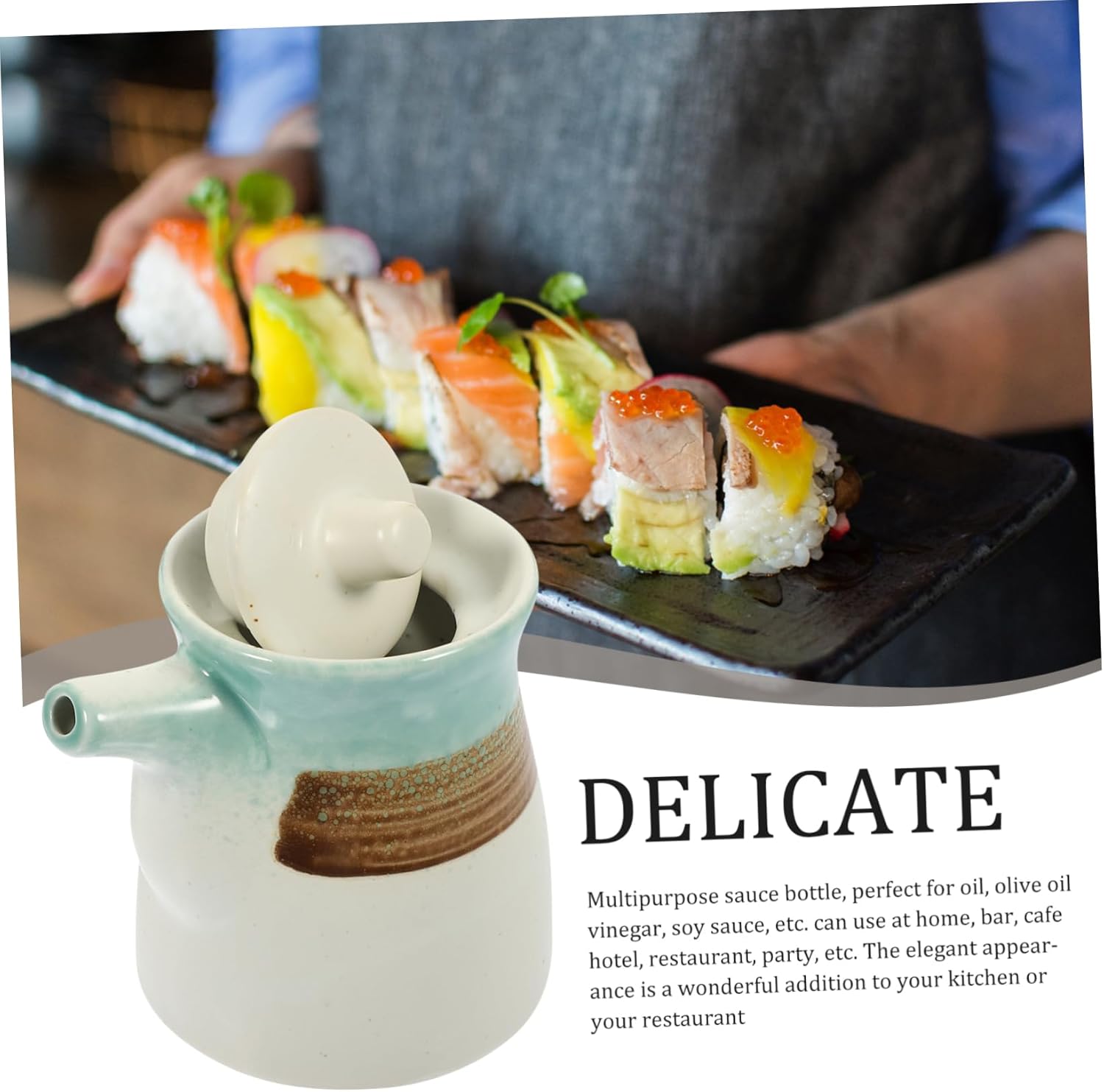 VOSAREA Fine-Crafted Ceramic Seasoning Jar