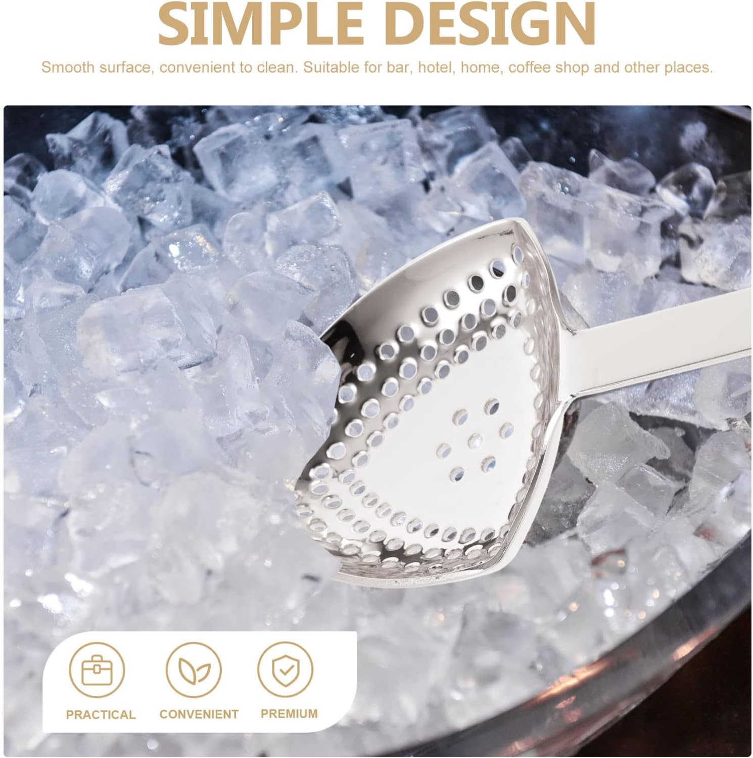 Hemoton Stainless Steel Cocktail Strainer - Bar Kitchen Essential