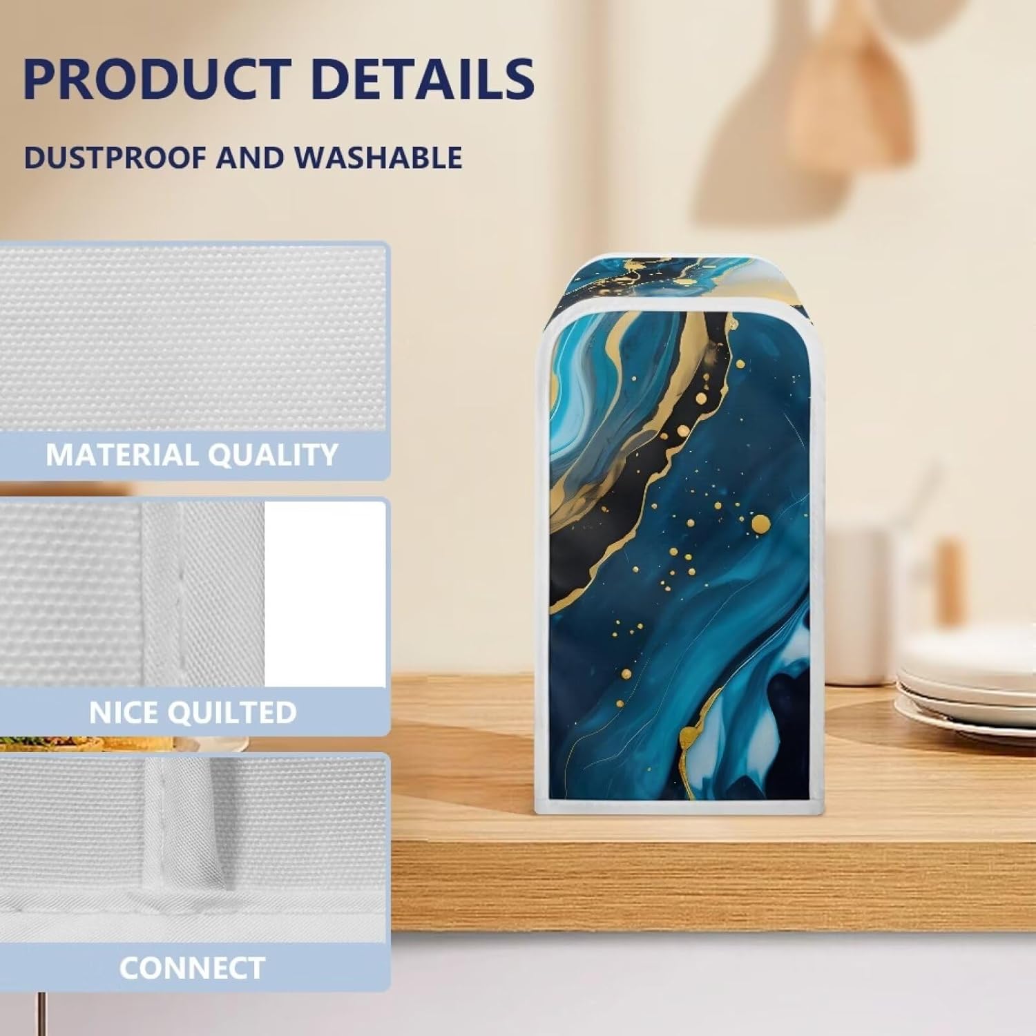 Oamsistay Blue Marble Print Dust Cover for Can Opener