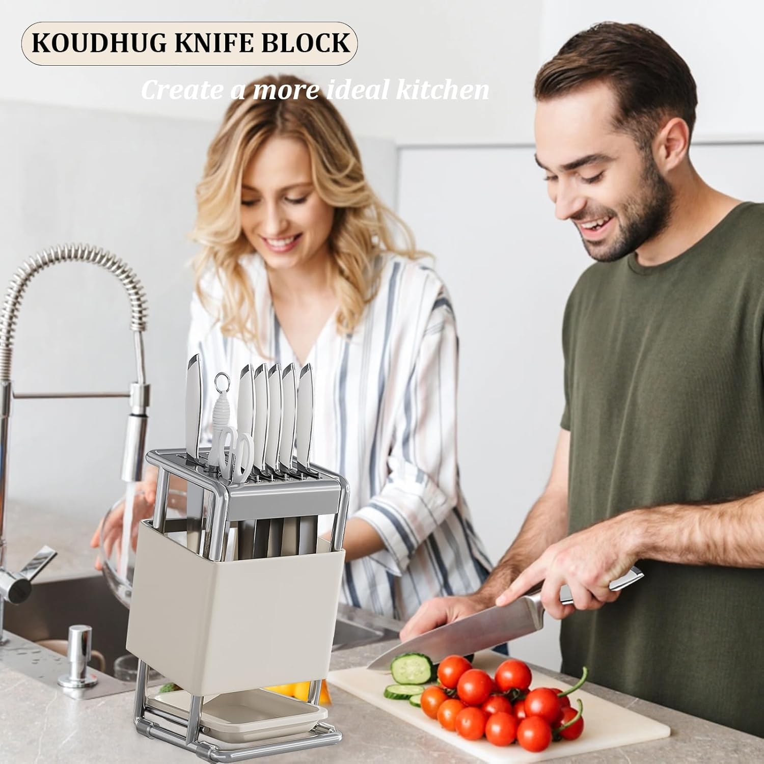 Stainless Steel Knife Holder with Slots KoudHug