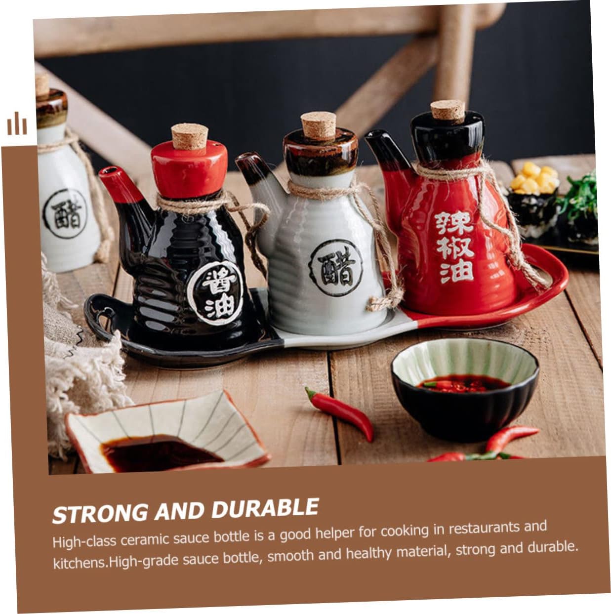 200ml Japanese-Style Ceramic Condiment Dispenser