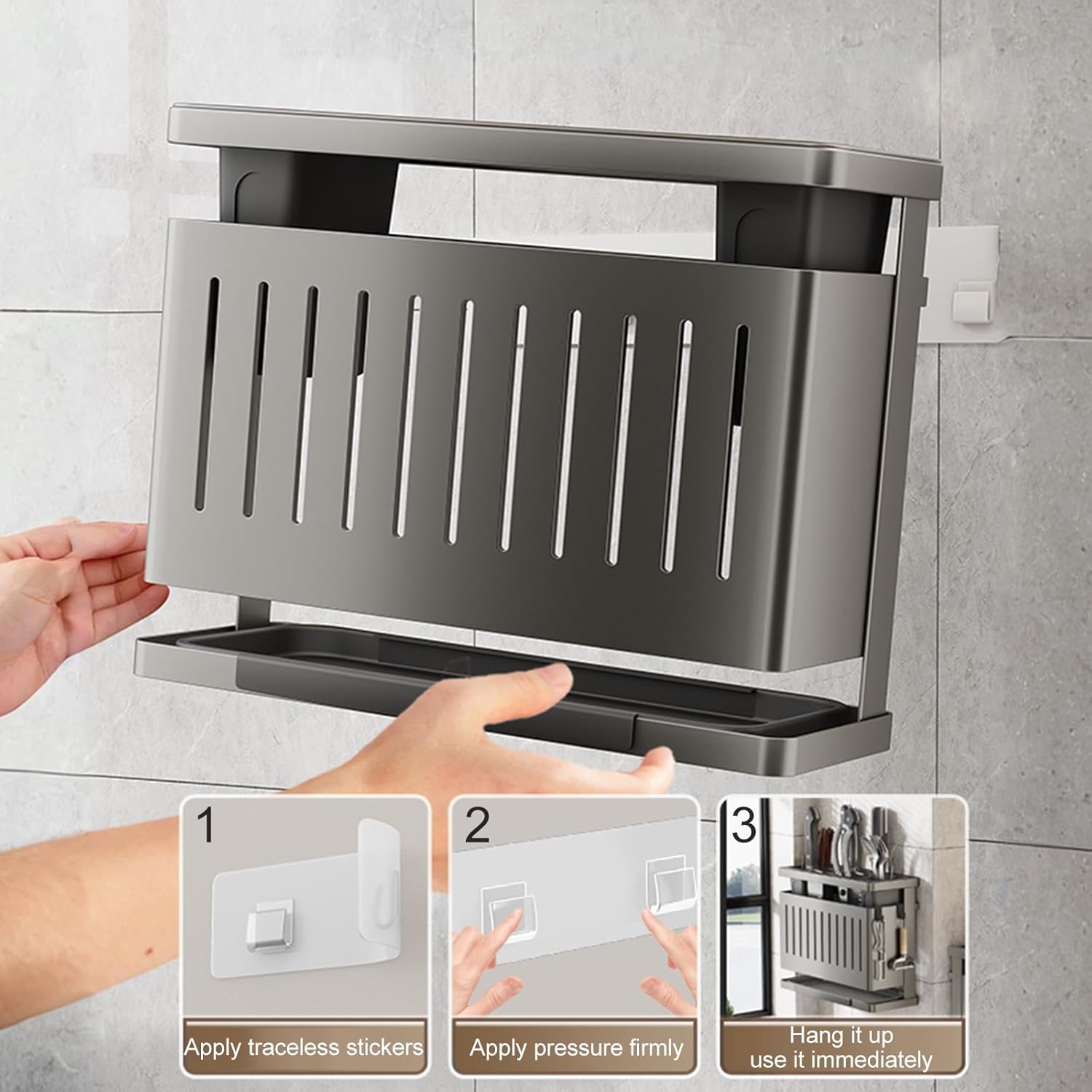 Wall-Mounted Knife Block Holder