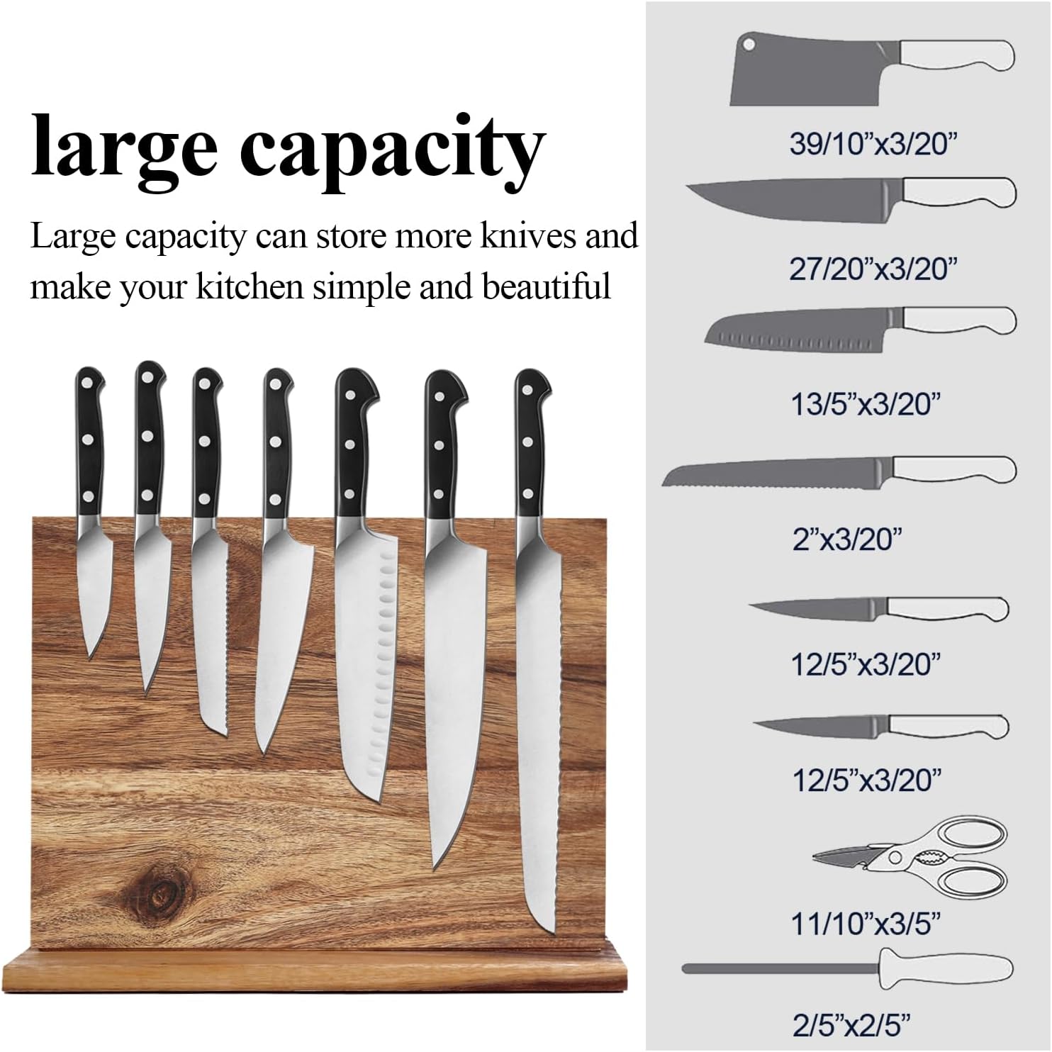 Uniharpa Magnetic Knife Block