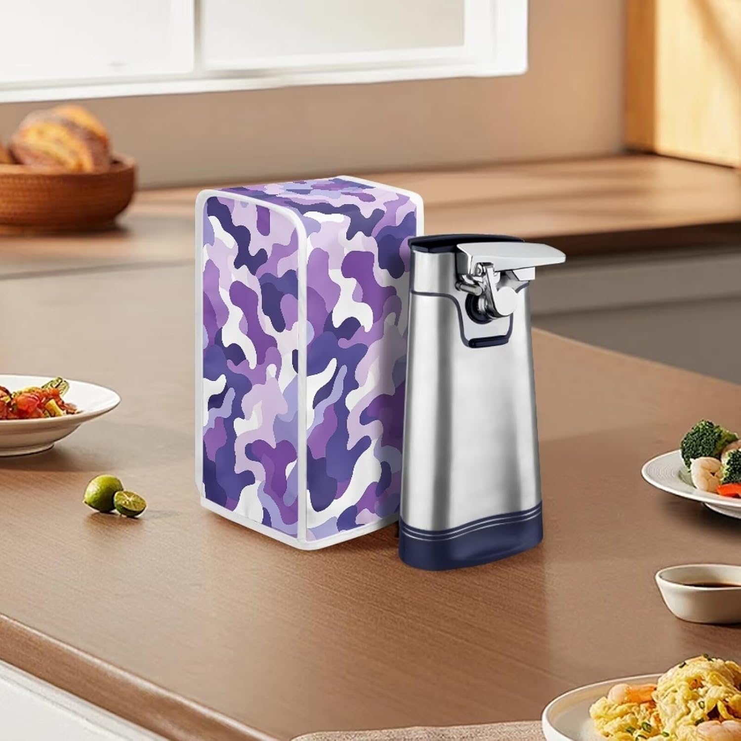Premium Purple Camo Can Opener Cover