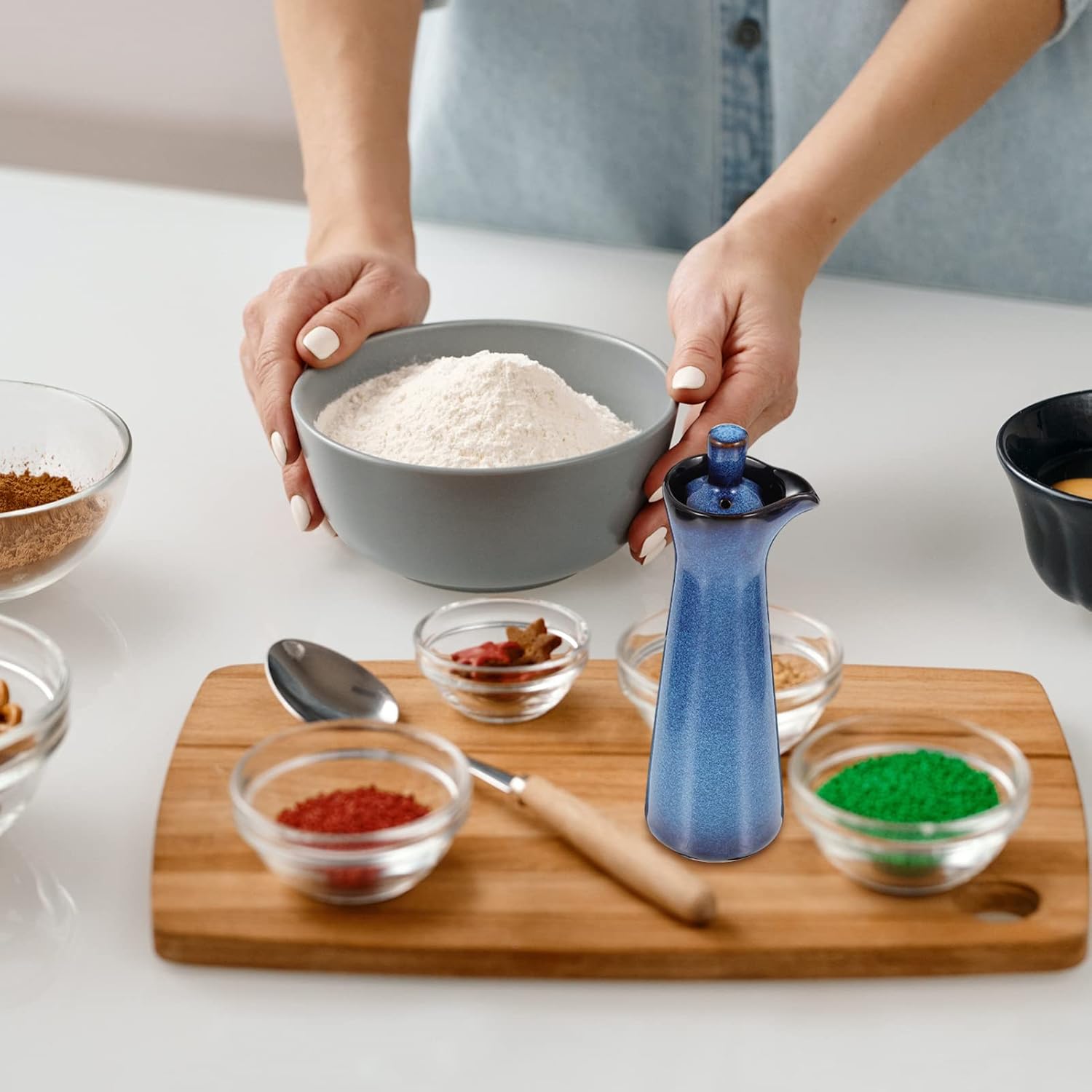 Hemoton Kiln - Compact Durable Oil Vinegar and Condiment Dispenser