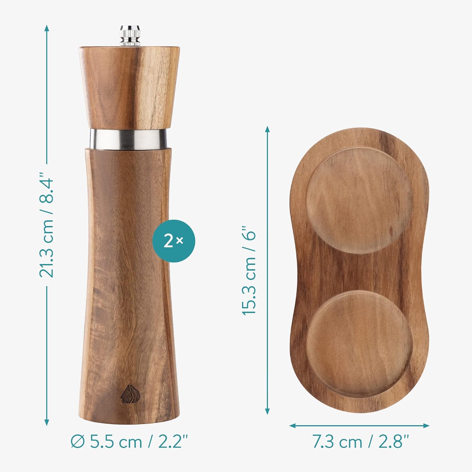 Hearty Salt and Pepper Grinder Set