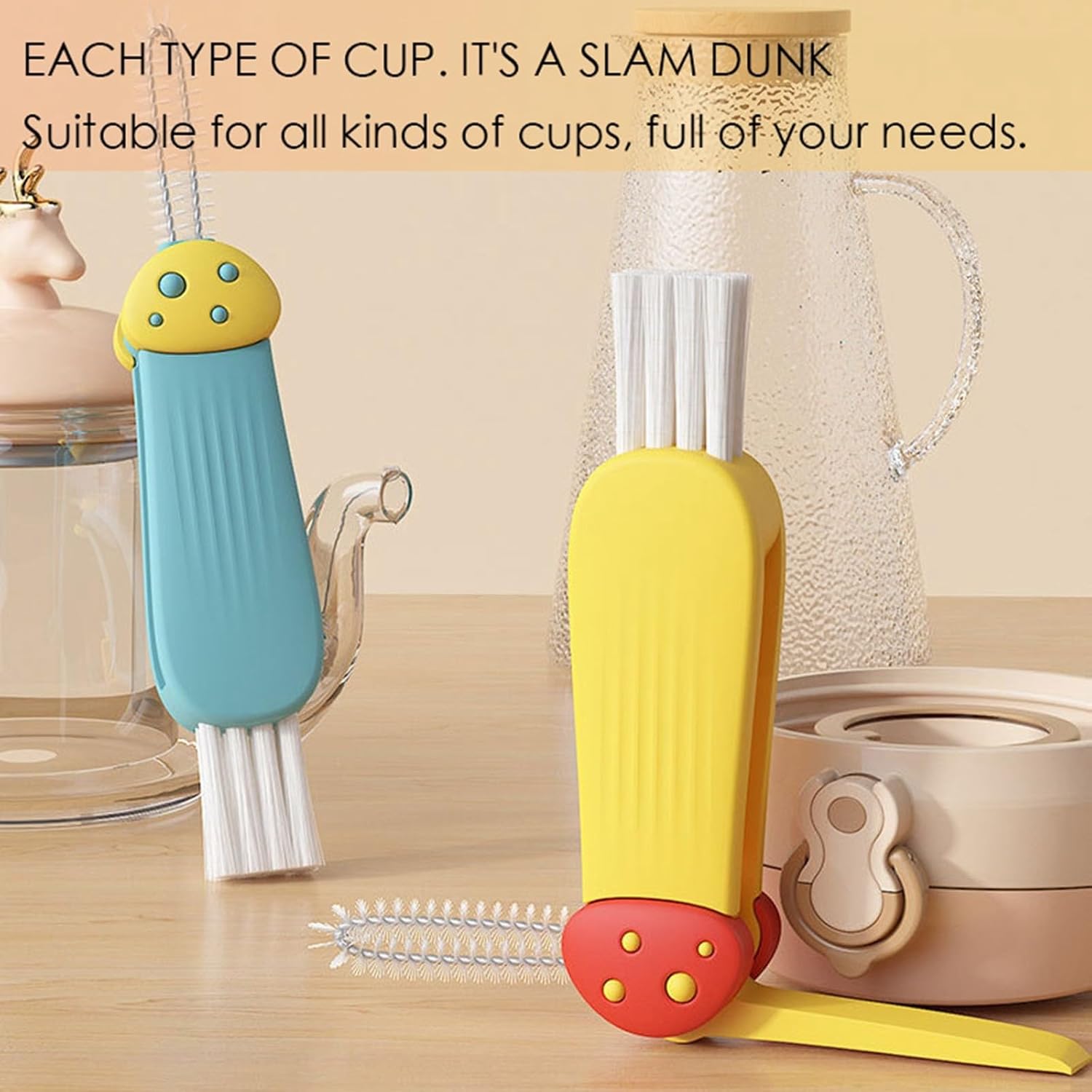 3-in-1 Cup Lid Cleaner Set for Home Kitchen