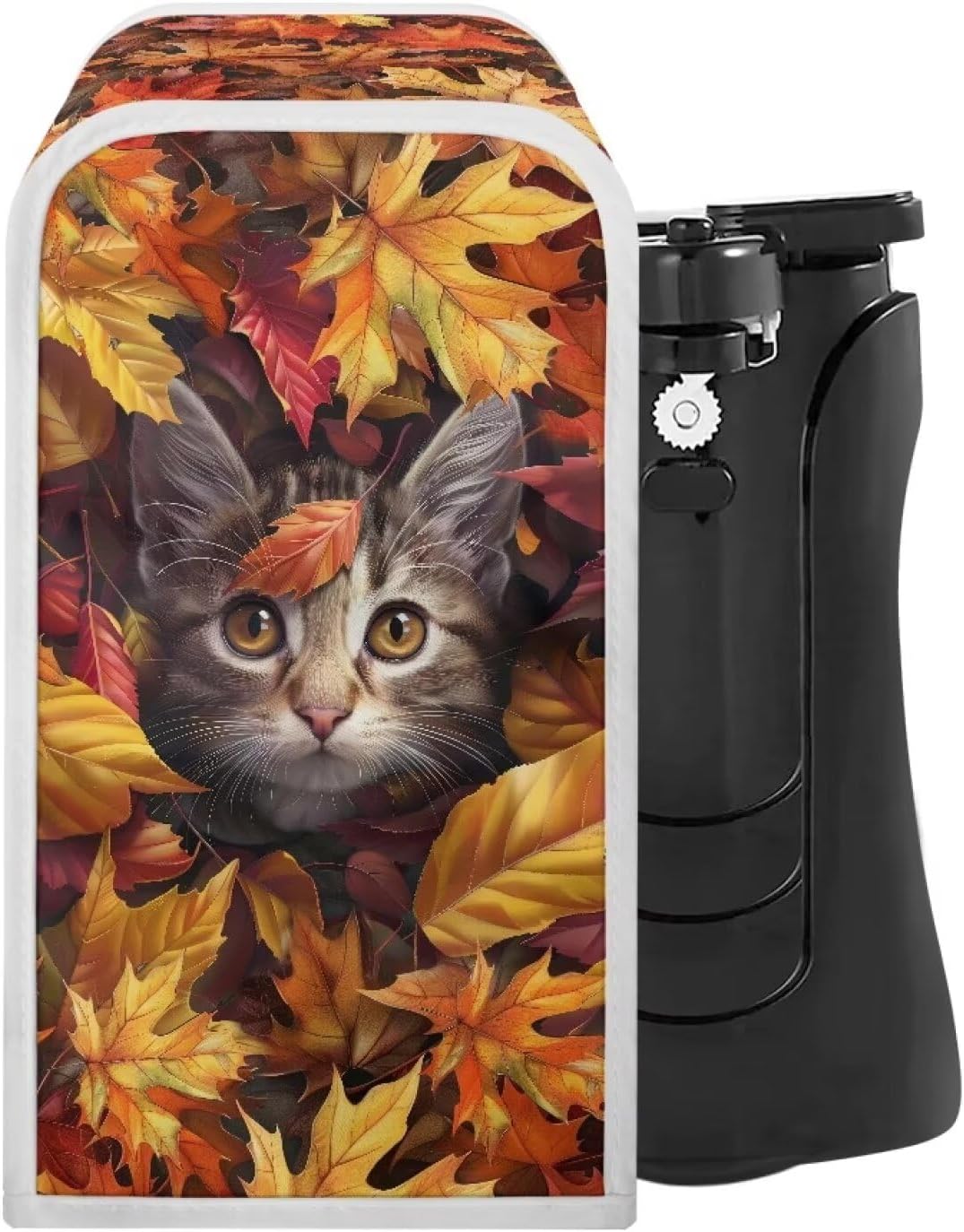 Goronwyfloyd Maple Leaf and Cat Dust Cover for Can Opener