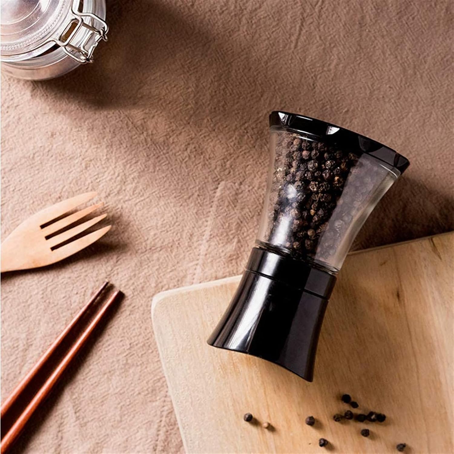 Salt and Pepper Mill Set Adjusted Coarseness Manual Salt and Pepper Grinder Set