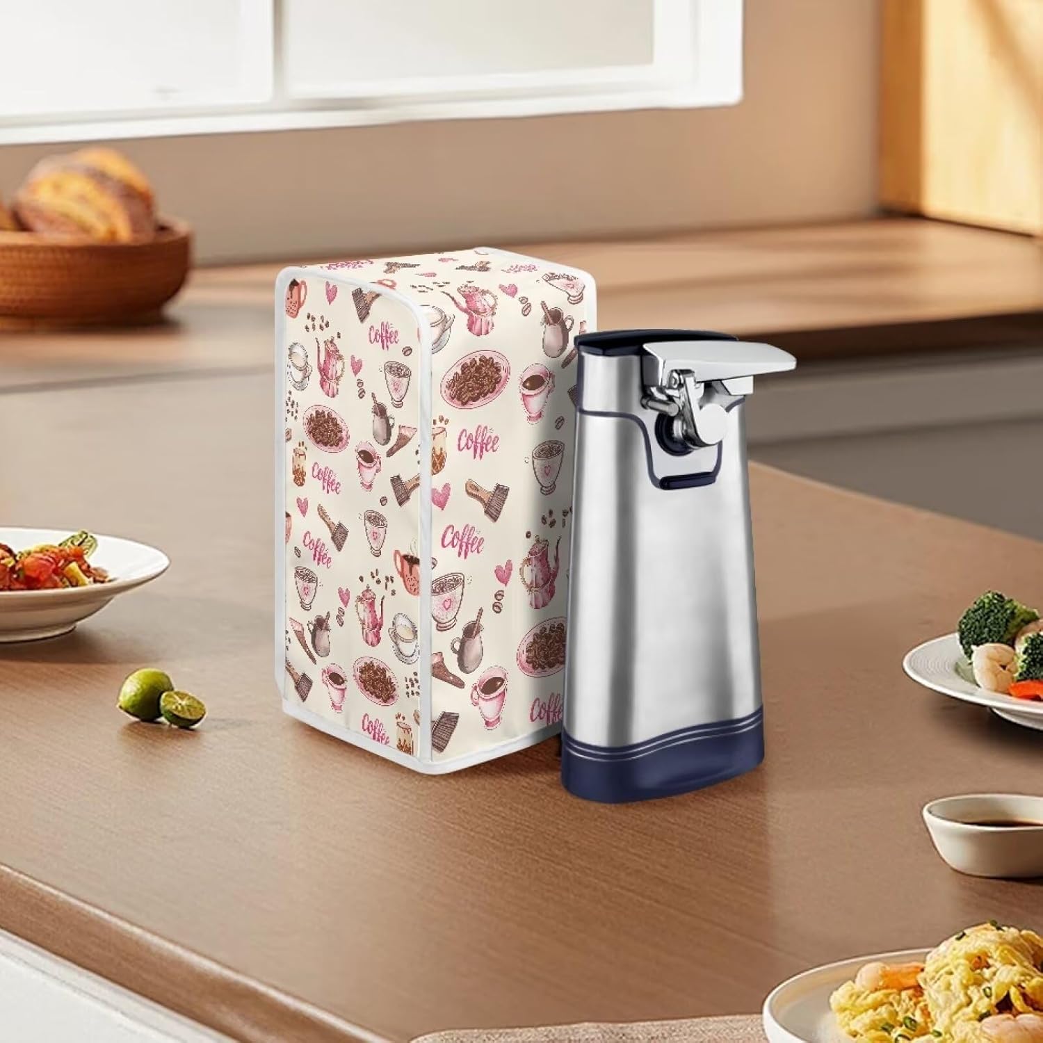 Coffee Pattern Electric Can Opener - Multi-Purpose Kitchen utensils