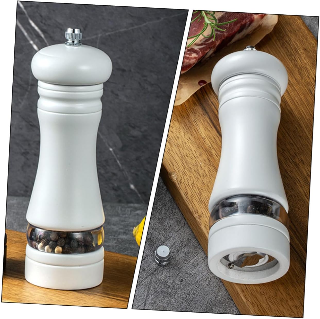 Manual Pepper Mill 6-Inch Set for Sea Salt Shaker