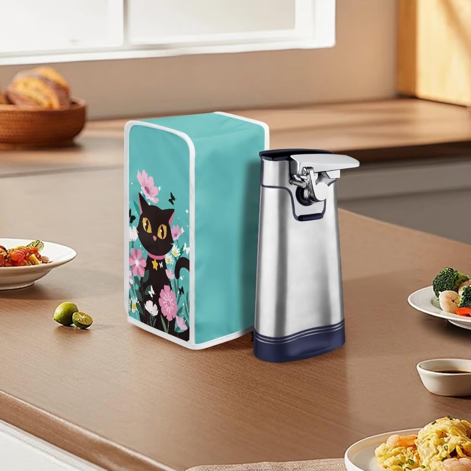 Annejudy Black Cats Electric Can Opener Cover Dust and Stain Resistant