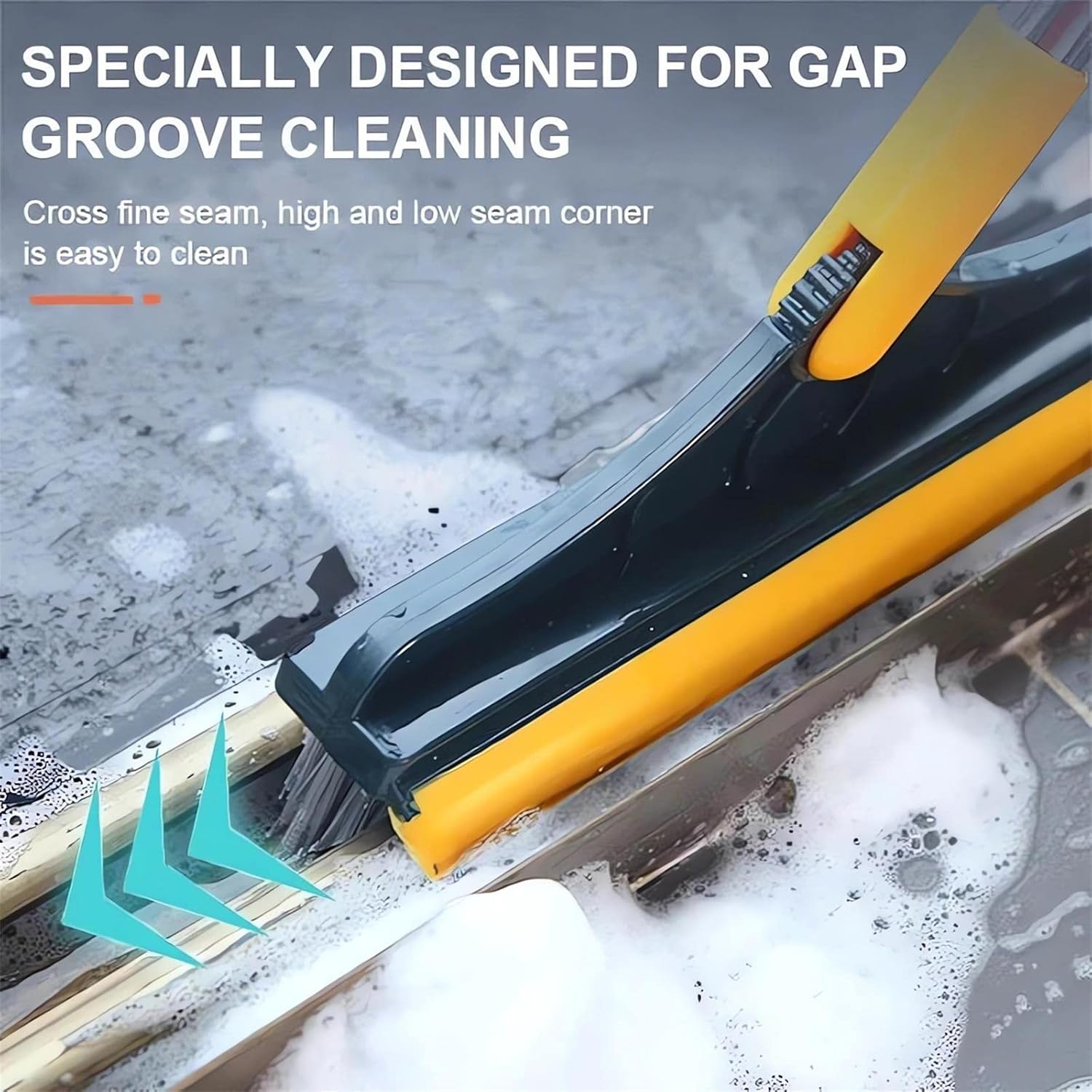 Webahow2 in 1 Floor Scrub Brush with Long Handle