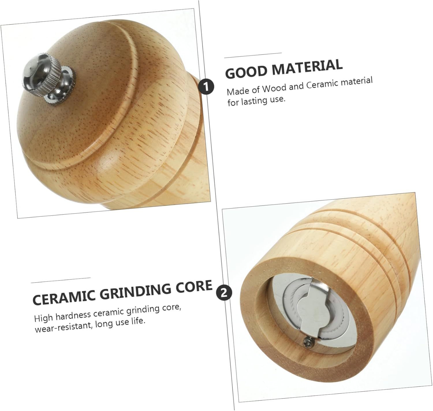 DECHOUS Manual Pepper Mill Set Ceramic Coffee and More
