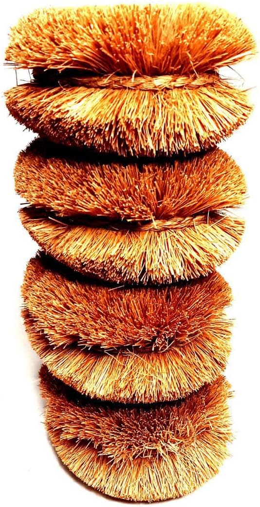 Handmade Eco-Tawashi brushes 4 pack Coconut Fiber Tawashi vegetable cleaning brushes