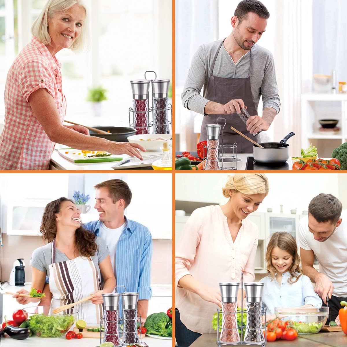 Stainless Steel Salt and Pepper Grinders