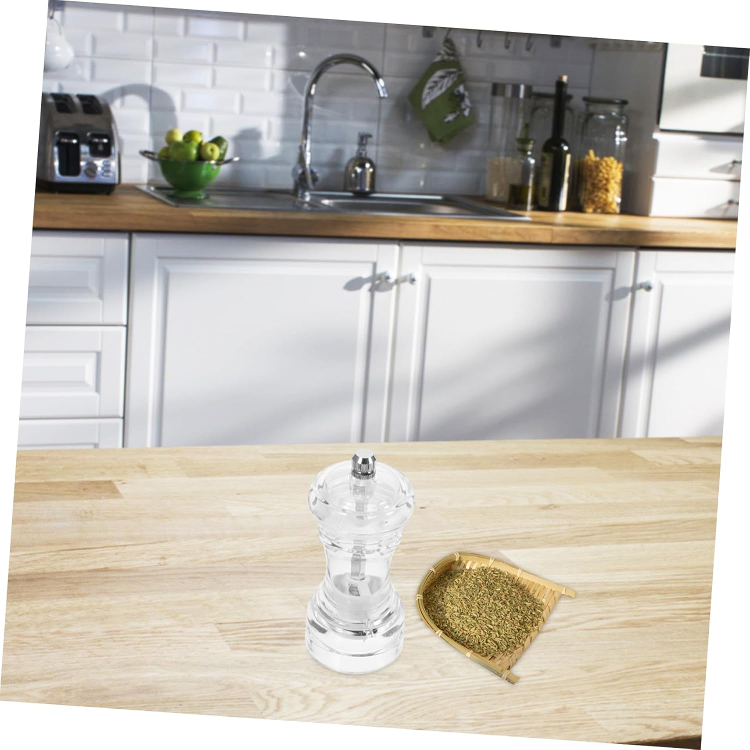 Acrylic Condiment Bottle Pepper Mill Shaker Salt Pepper Mill Set