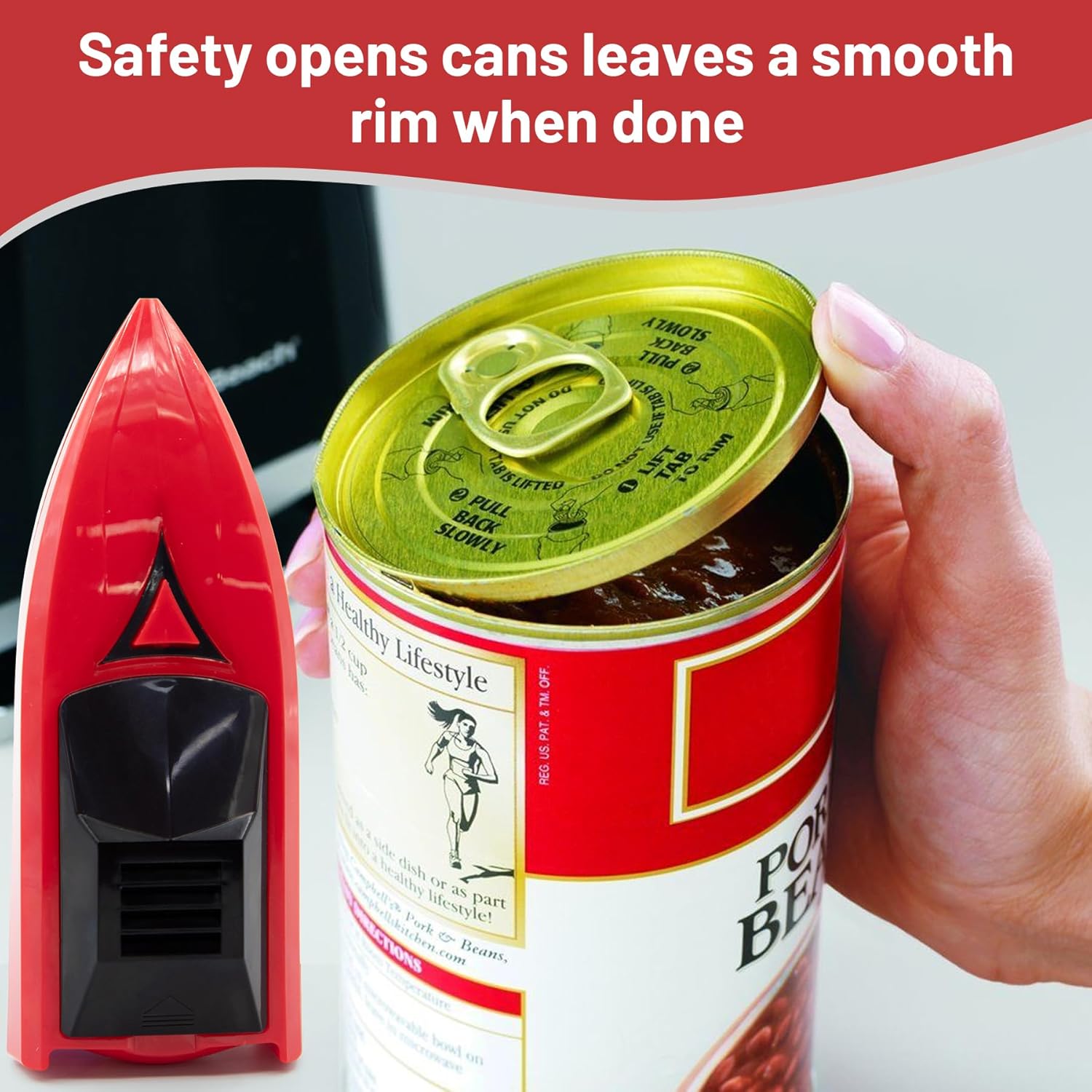 Housiwill Electric Can Opens Smooth Edge for Safe Kitchen Use