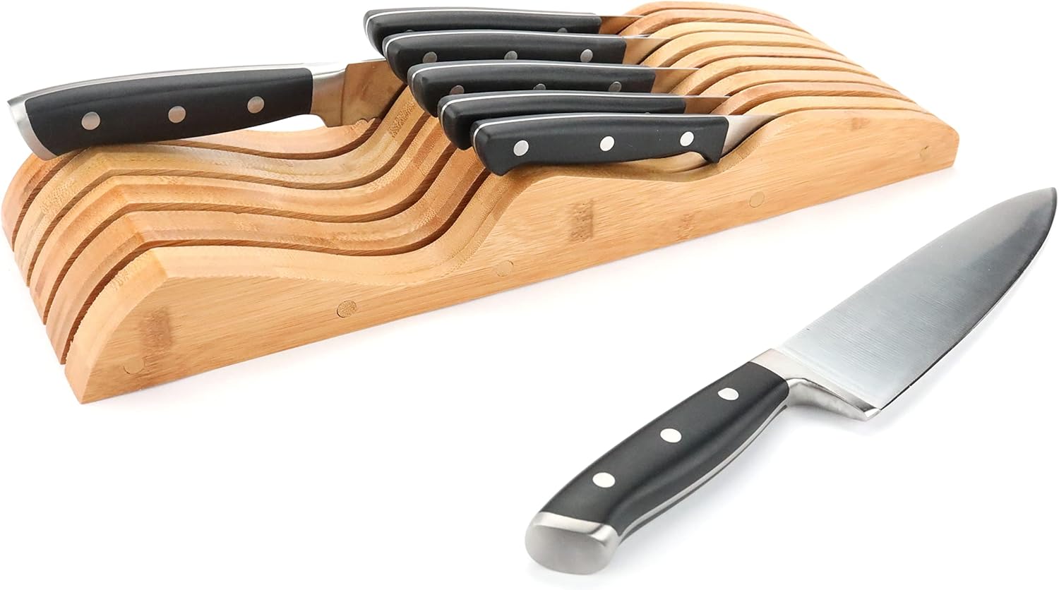 Premium Bamboo Knife Holder