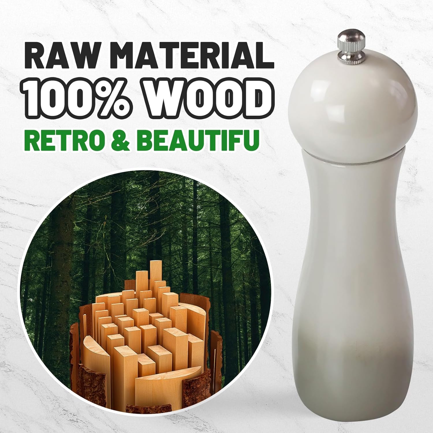 Premium Salt and Pepper Grinder Set