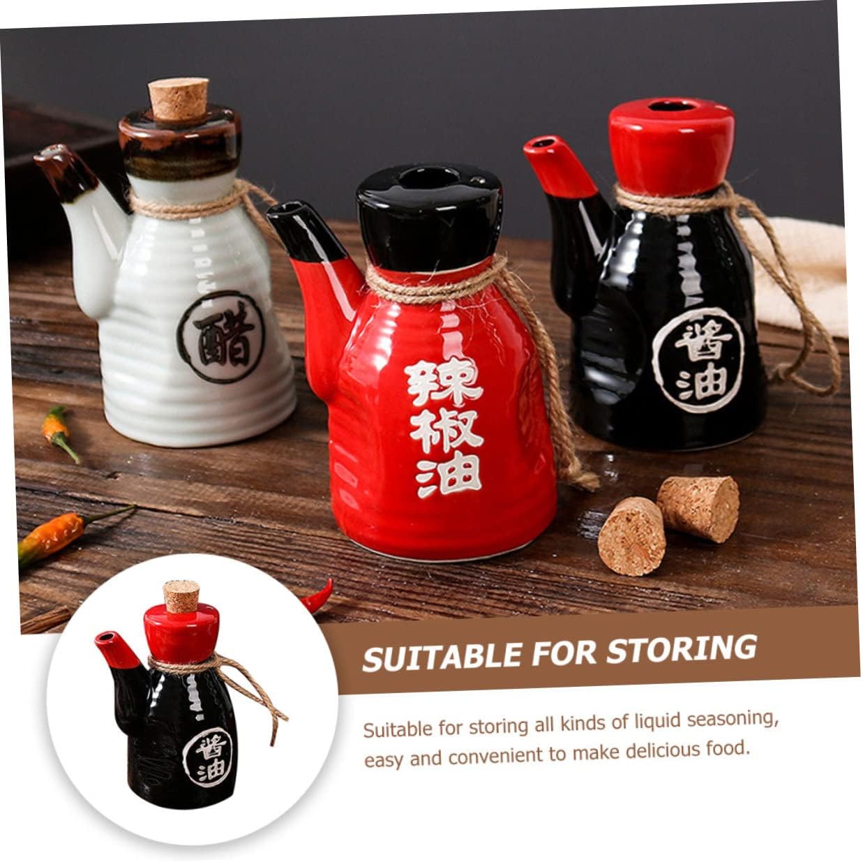 Beautiful Japanese Soy Sauce Ceramic Dispenser for Clean Kitchens