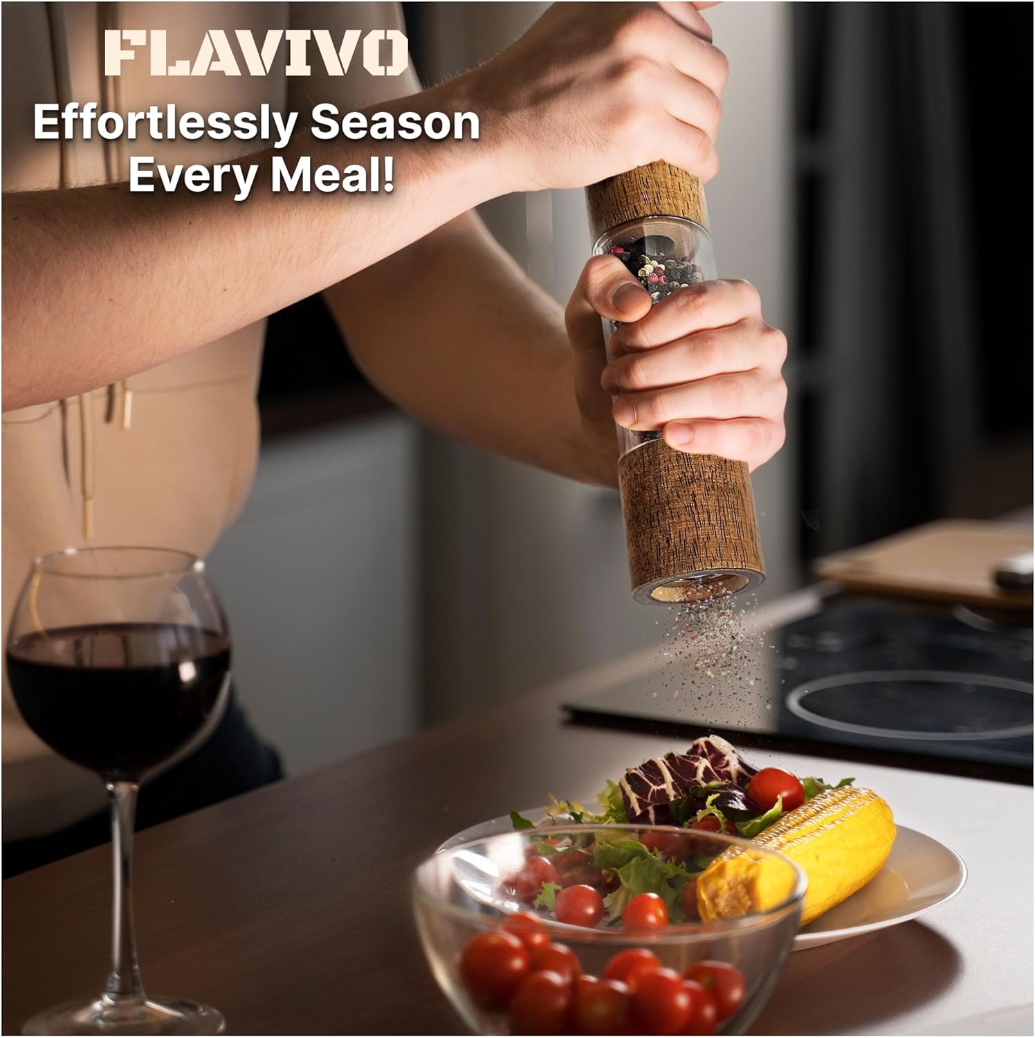 Wooden Salt and Pepper Grinder Set