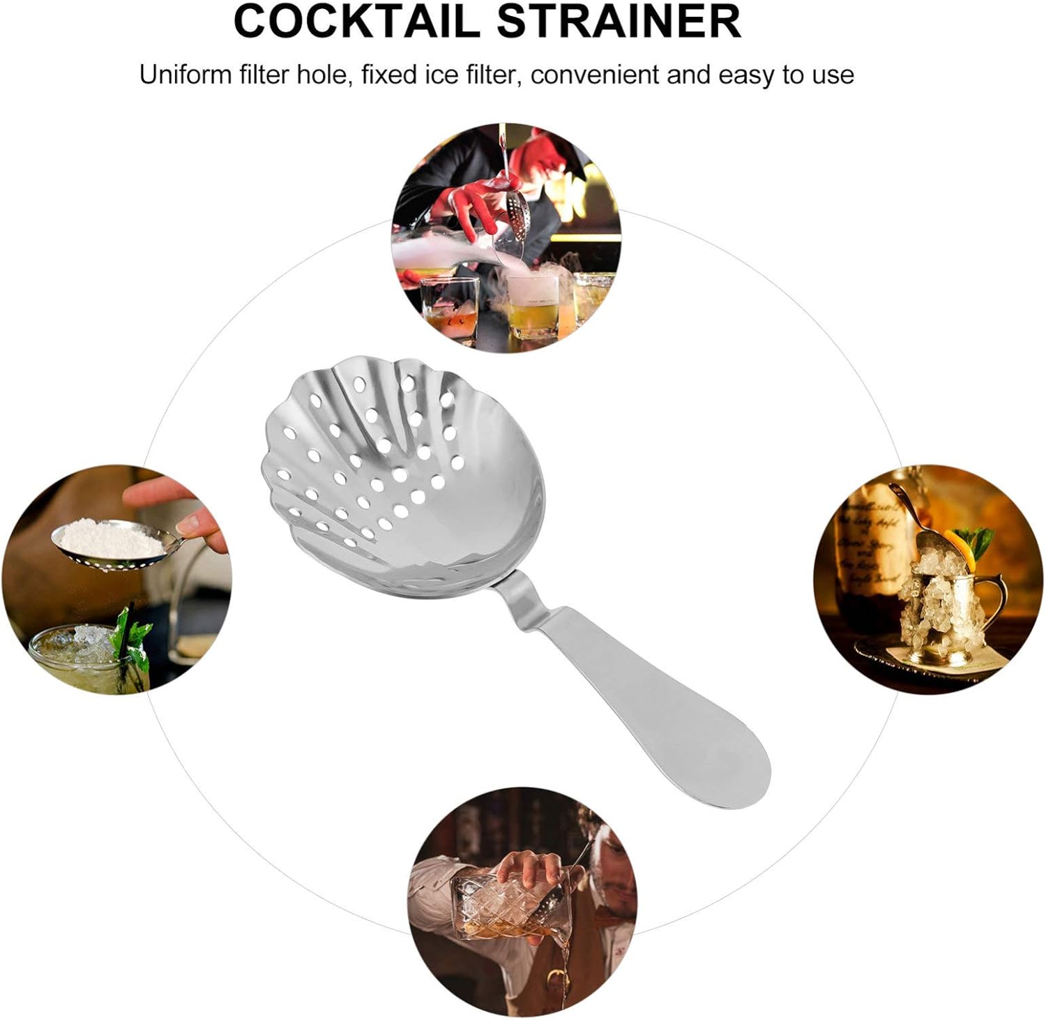 Hemoton Strainer Spoon Your Bartender Tool for Cleaner Cocktails