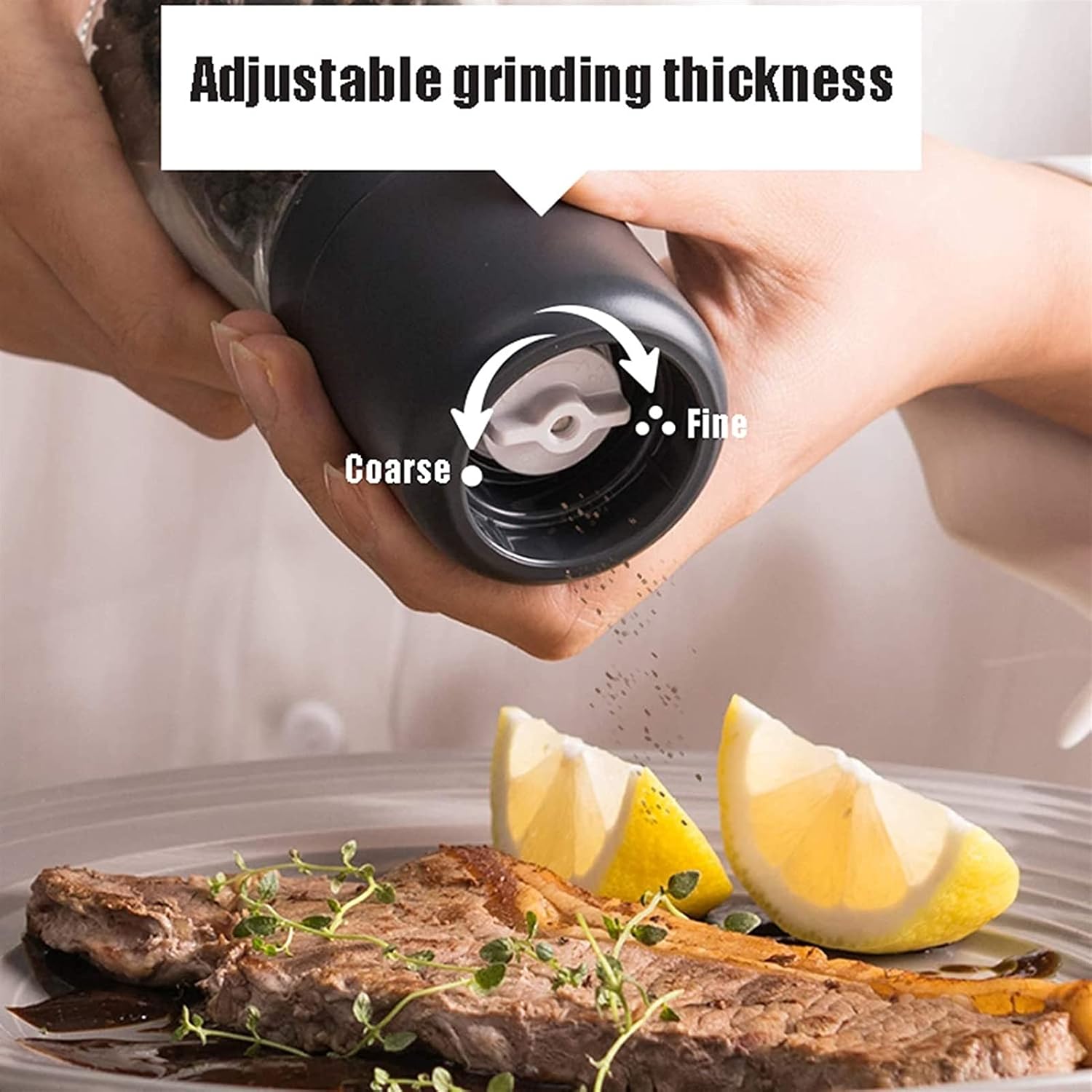 Salt and Pepper Mill Set for Cooking and Dining