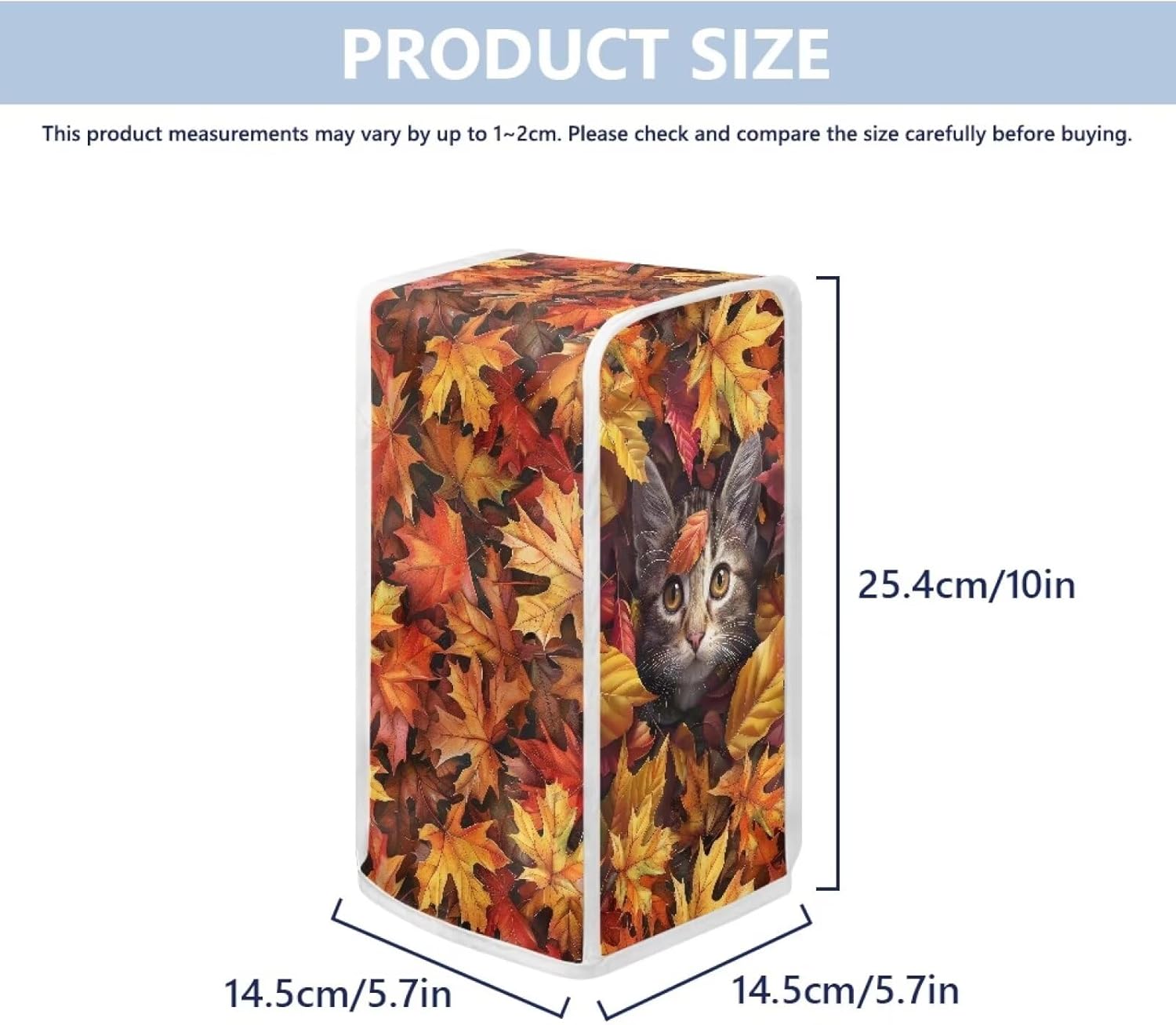 Goronwyfloyd Maple Leaf and Cat Dust Cover for Can Opener