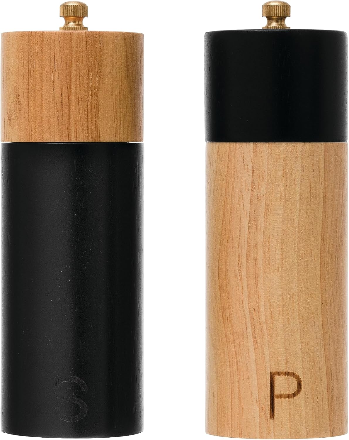 Modern Two-Tone Salt Pepper Mills