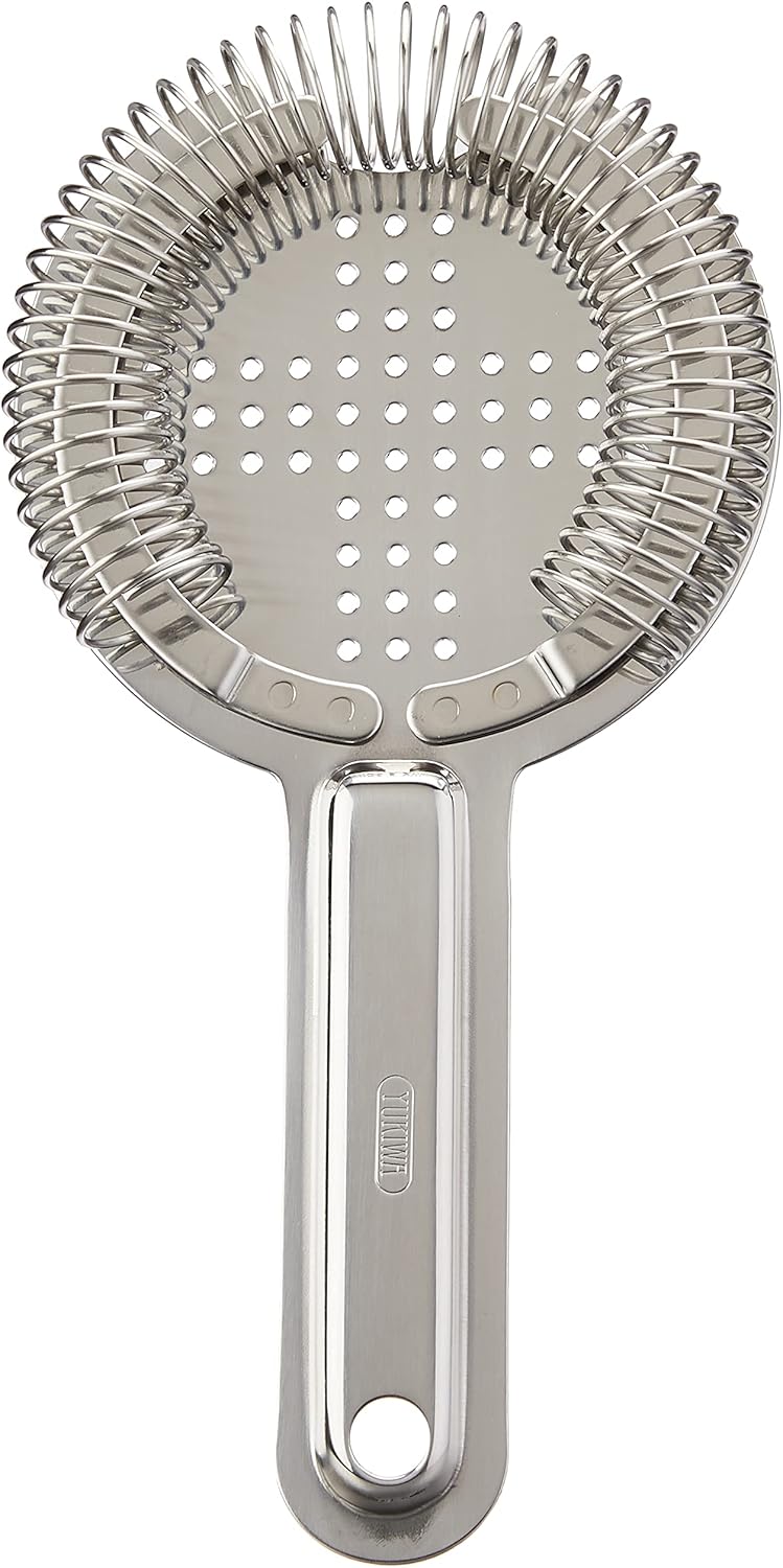 SANHO SANGYO MIXING GLASS COCKTAIL STRAINER SILVER