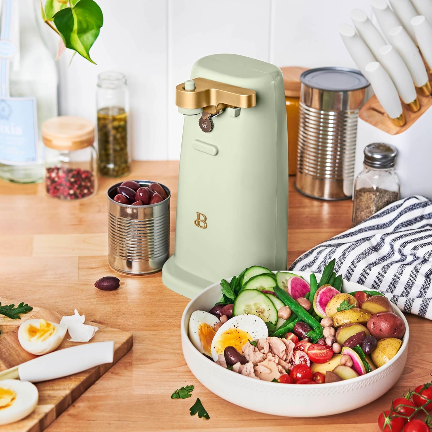 Electric Can Opener with Stainless Steel Blade