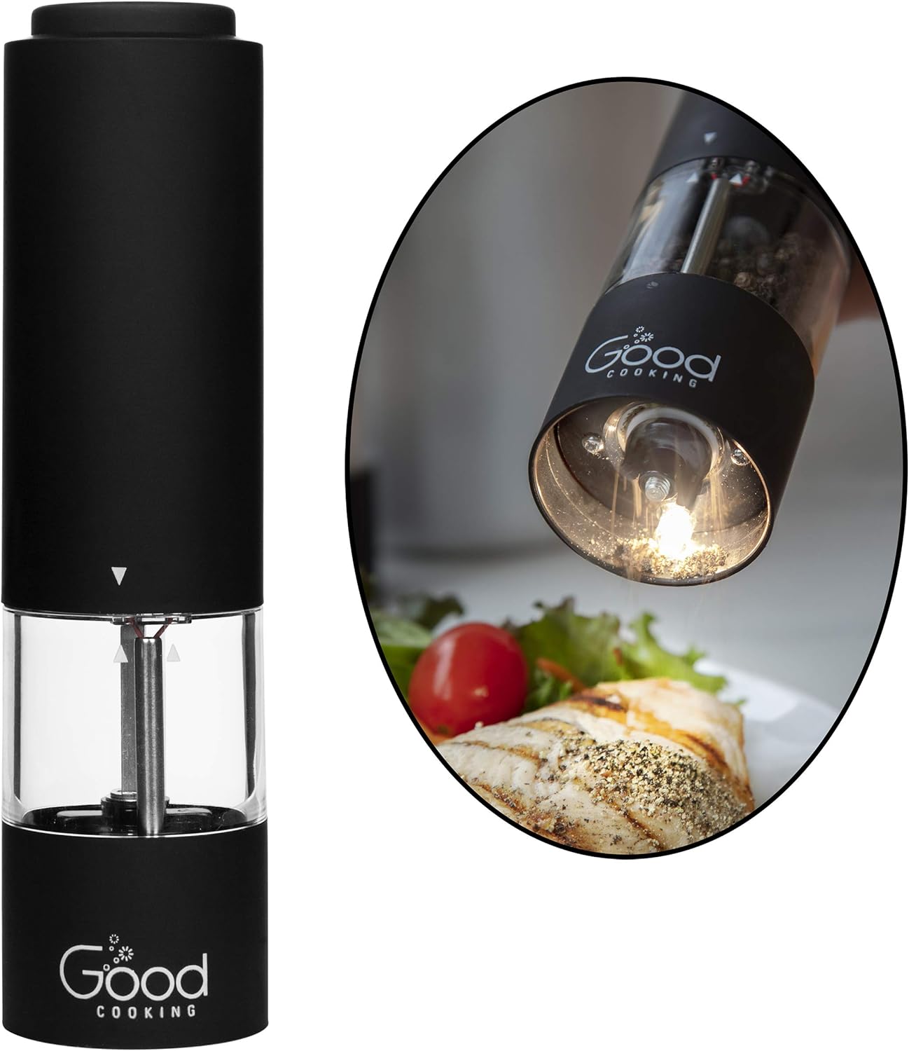 Electric Pepper Grinder Salt Mill Kit - Compact Powerful