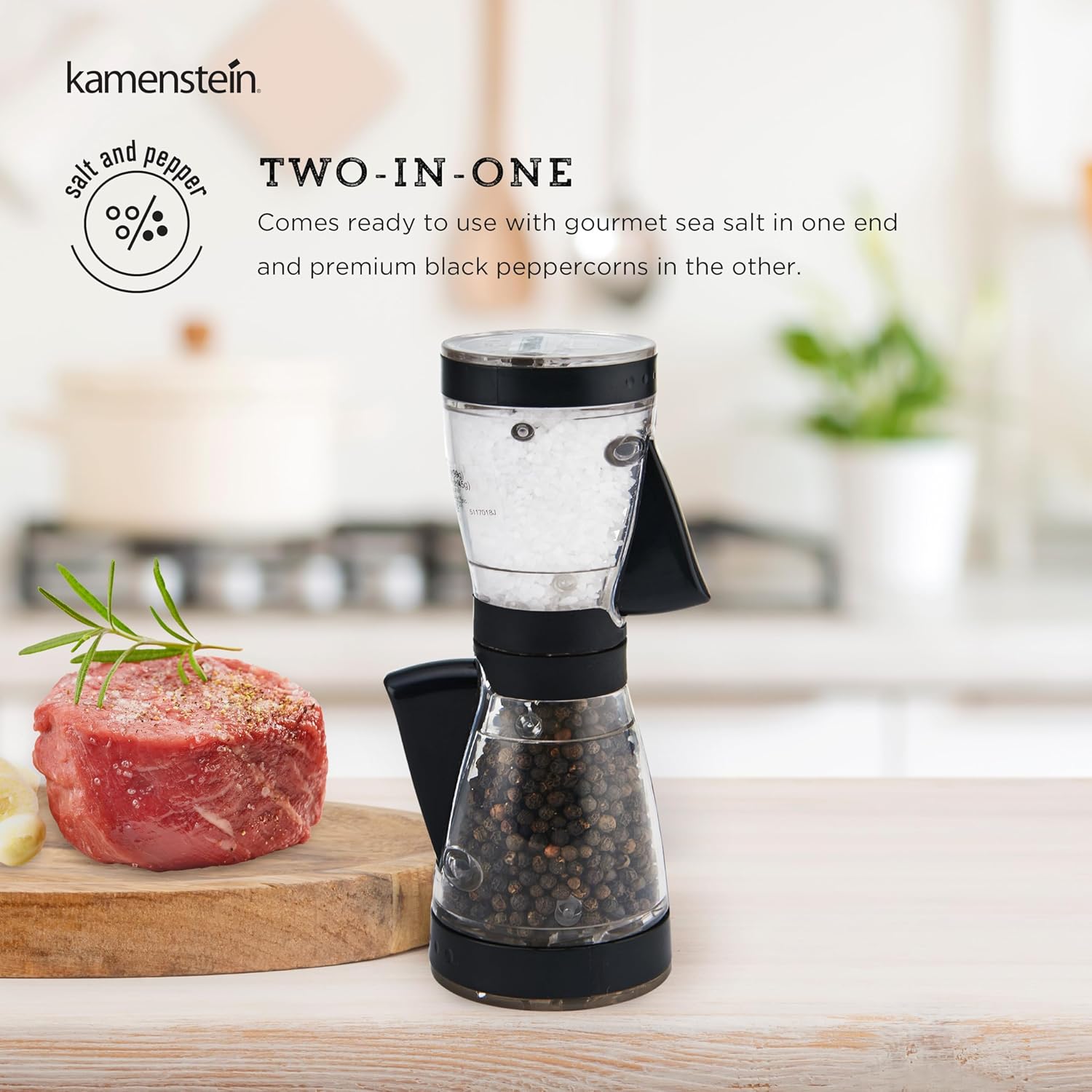 Kamenstein Dual Salt Pepper Grinder Perfect for Your Kitchens