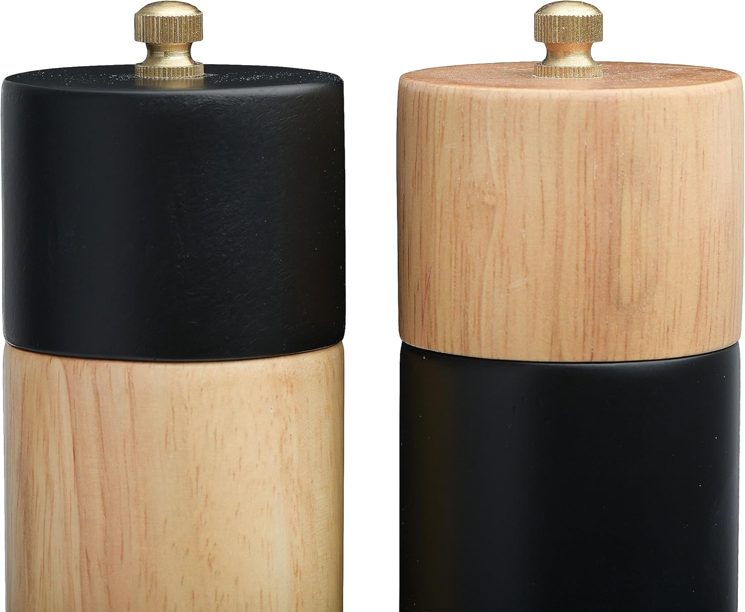 Modern Two-Tone Salt Pepper Mills