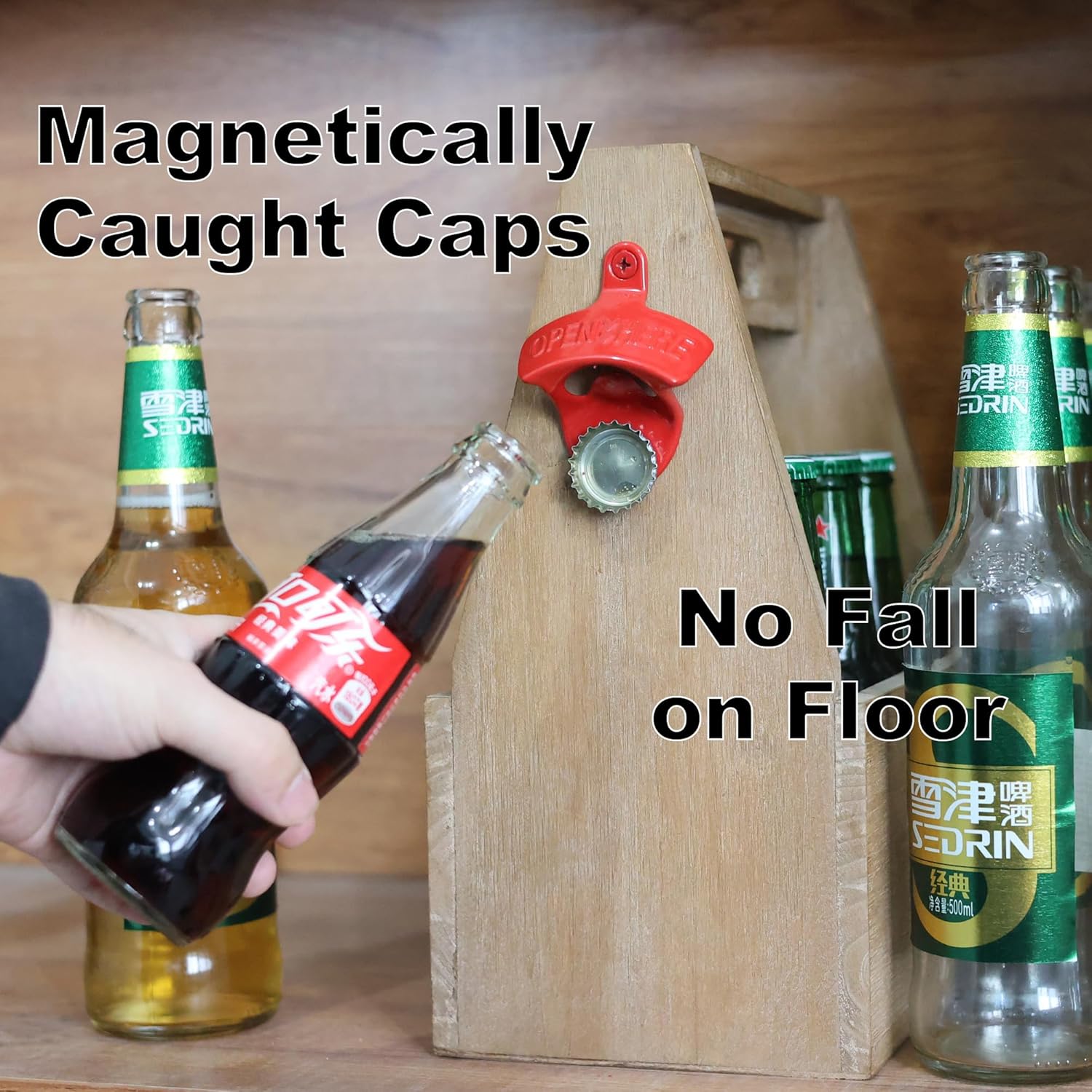 Stylish Magnetic Wall-Mounted Bottle Opener Perfect Gift Choice