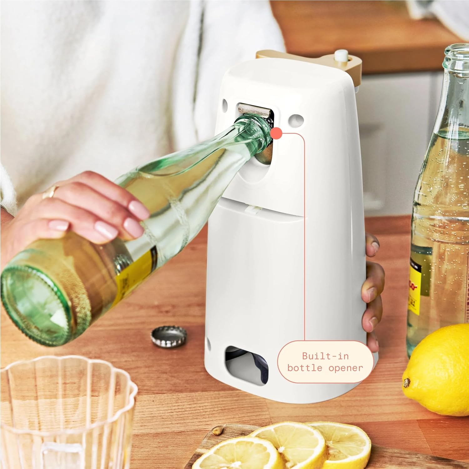 Smooth Electric Can Opener with Sharp Steel Blade for Kitchen Master