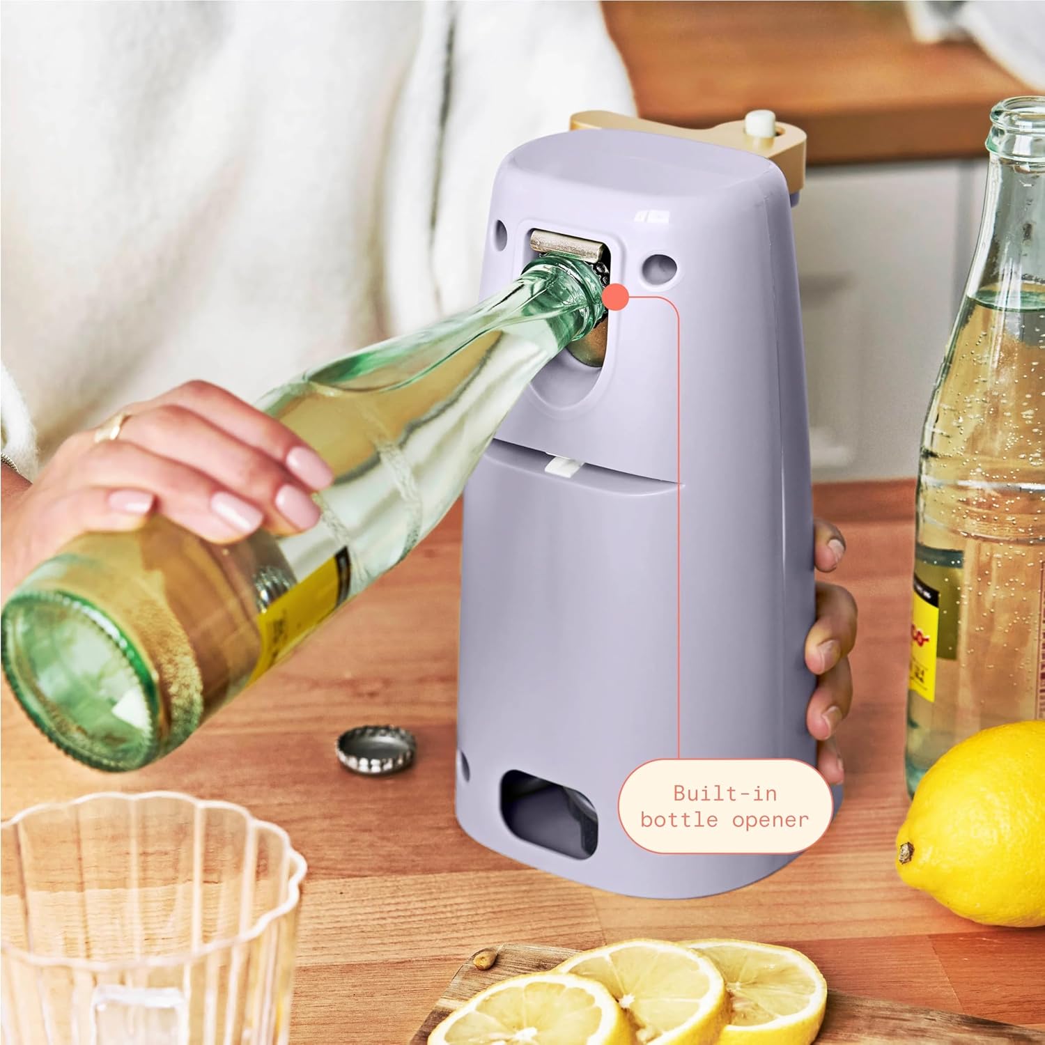 Sleek Safe Electric Can Opener for Easy Meal Prep