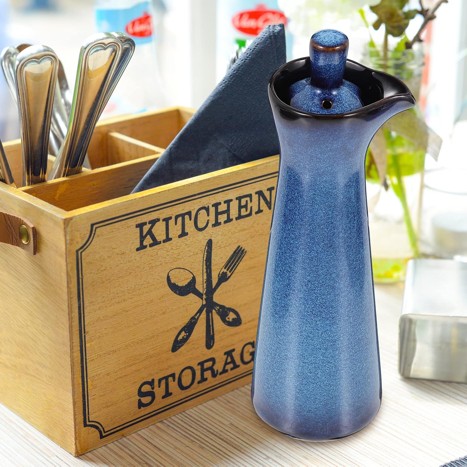 Hemoton Kiln - Compact Durable Oil Vinegar and Condiment Dispenser