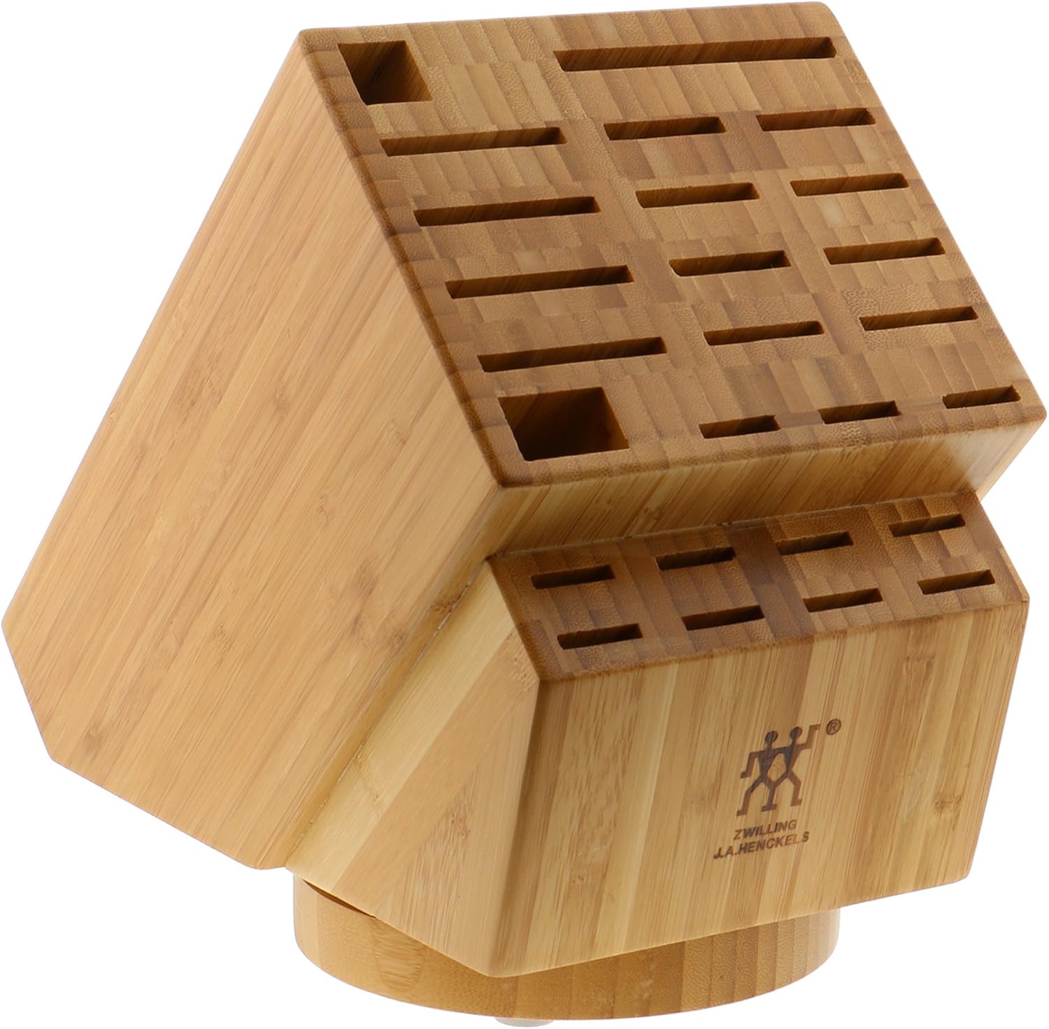 ZWILLING 26-Slot Swivel Bamboo Knife Block